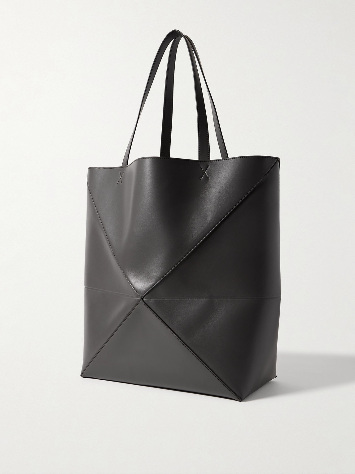 Loewe Puzzle Fold Xl Panelled Leather Tote Bag In Gray