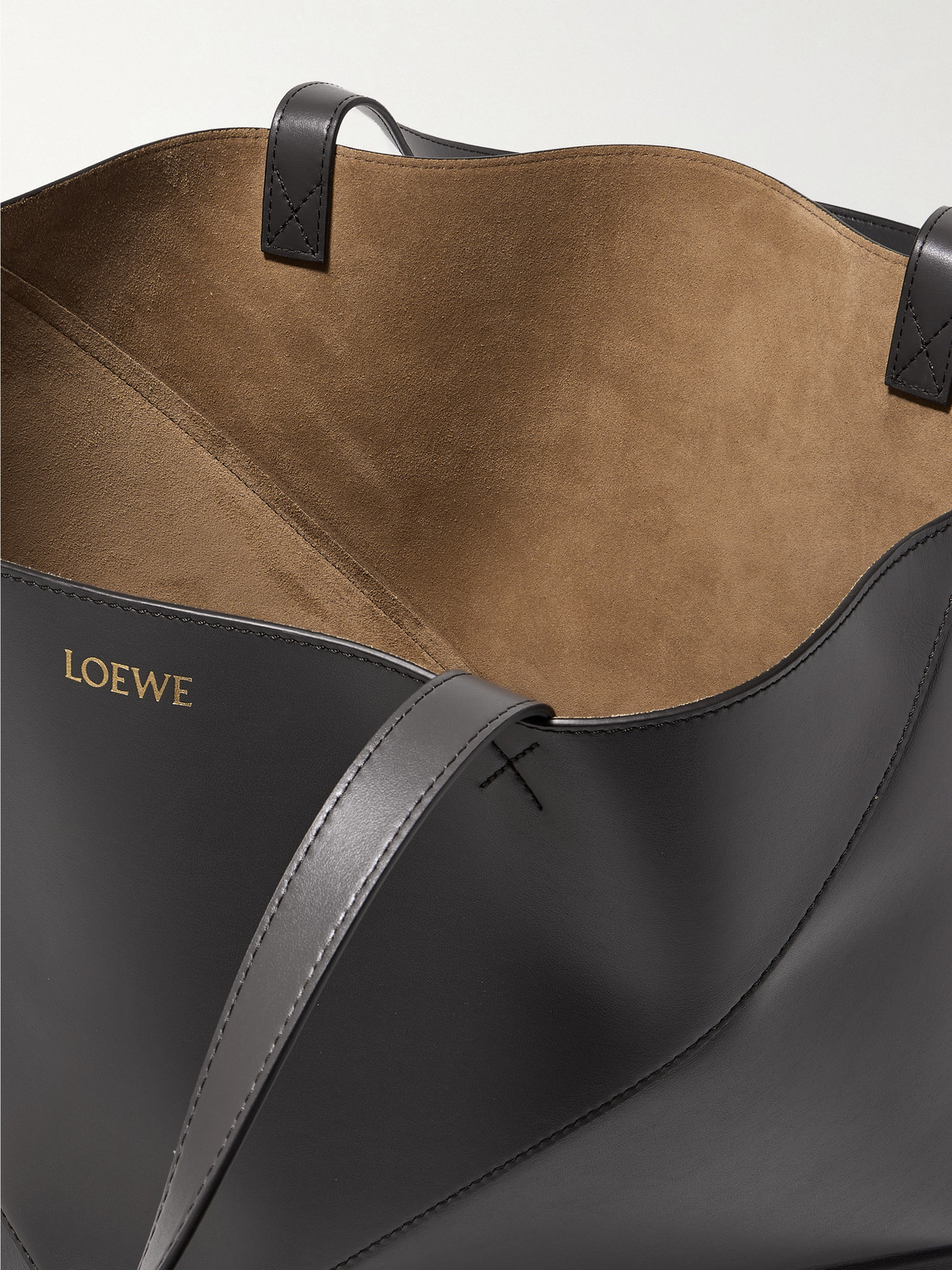 Loewe Puzzle Fold Xl Panelled Leather Tote Bag In Gray