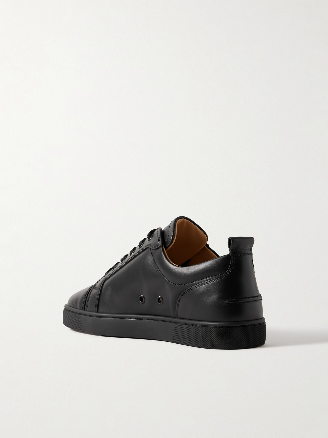 Christian Louboutin Louis Junior Suede And Leather-trimmed Ripstop Sneakers In Black