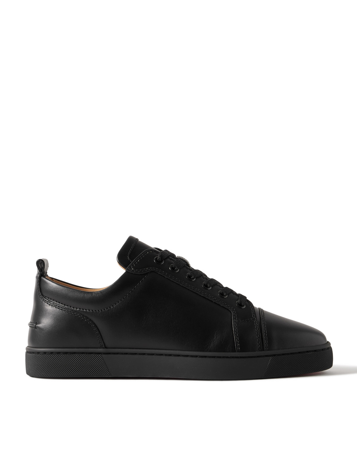 Christian Louboutin Louis Junior Leather Sneakers In Black