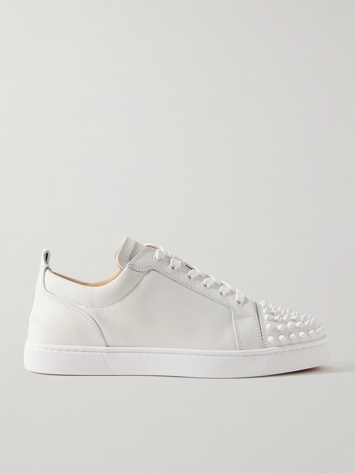 CHRISTIAN LOUBOUTIN LOUIS JUNIOR SPIKES CAP-TOE LEATHER SNEAKERS