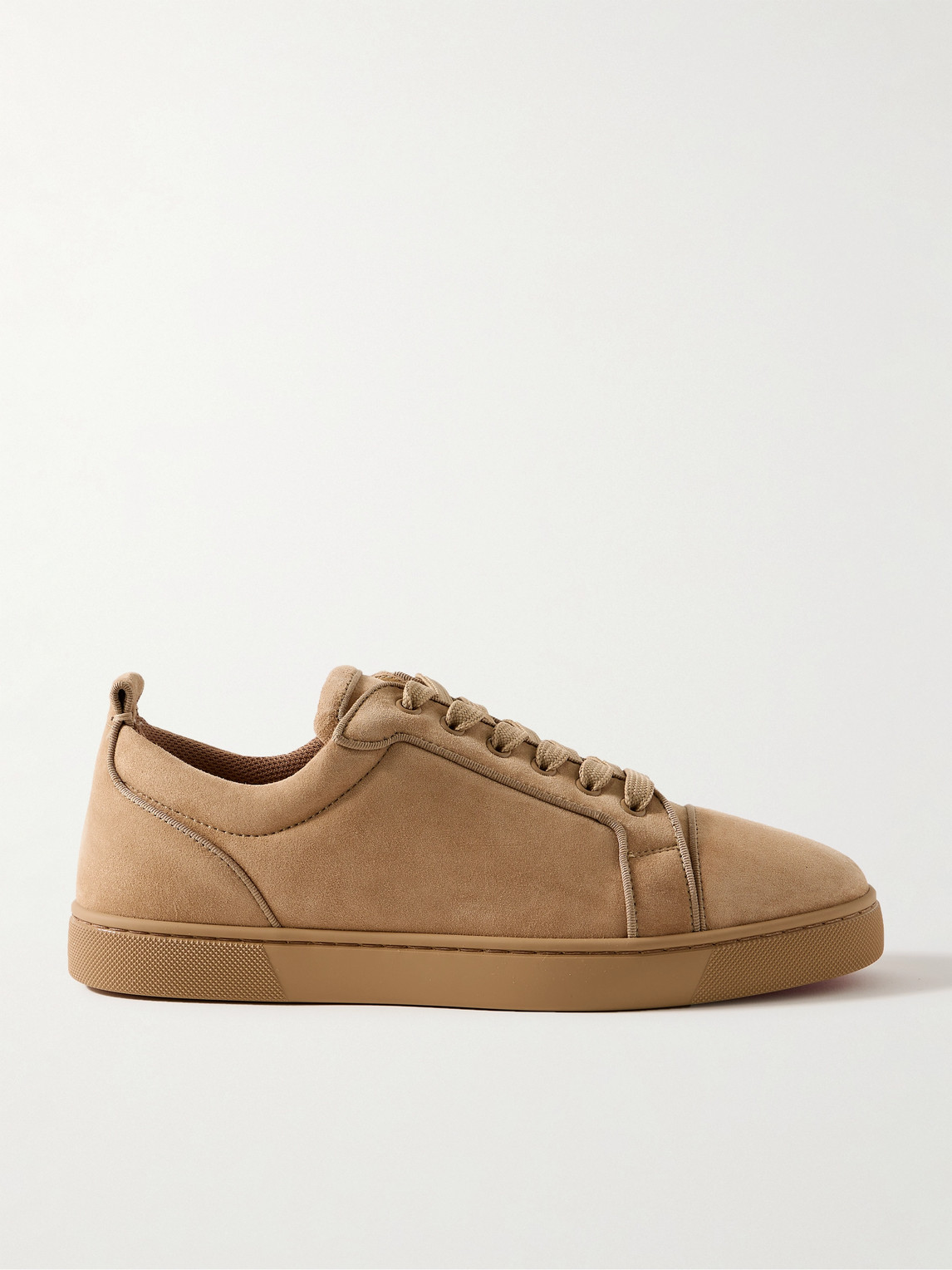 Christian Louboutin Louis Junior Grosgrain-Trimmed Suede Sneakers - Men