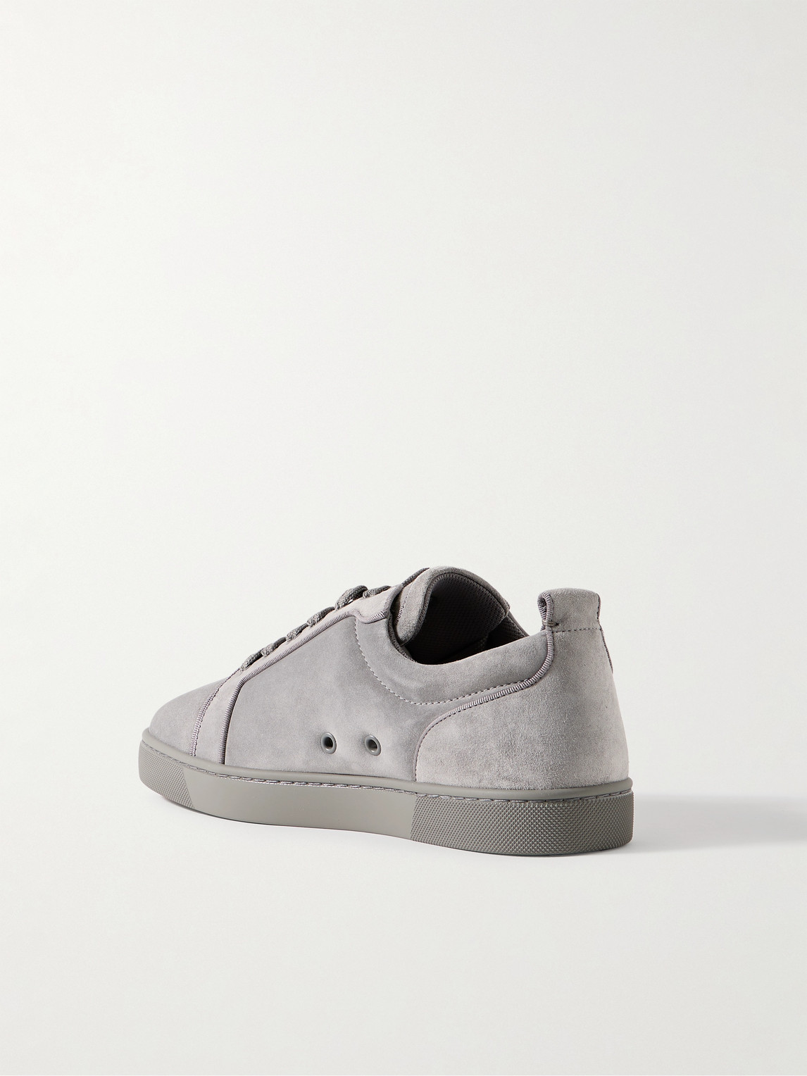 Christian Louboutin Louis Junior Suede Sneaker In Gray