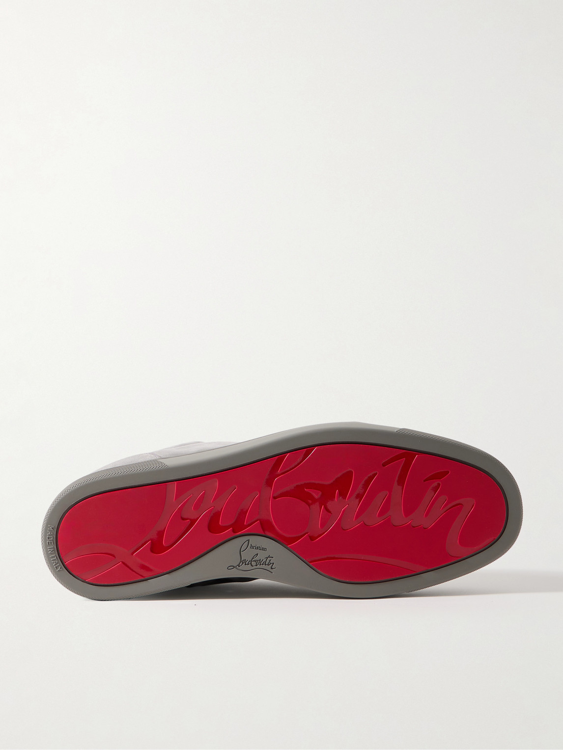 Christian Louboutin Louis Junior Suede Sneaker In Gray