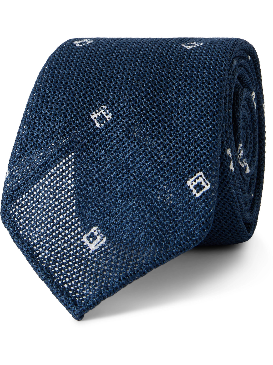 Sid Mashburn 8cm Printed Cotton-mesh Tie In Blue