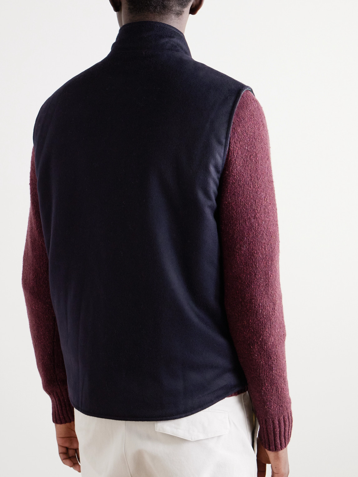  Sid Mashburn - Reversible Padded Cashmere-flannel And Shell Gilet - Men - Blue - Xl 