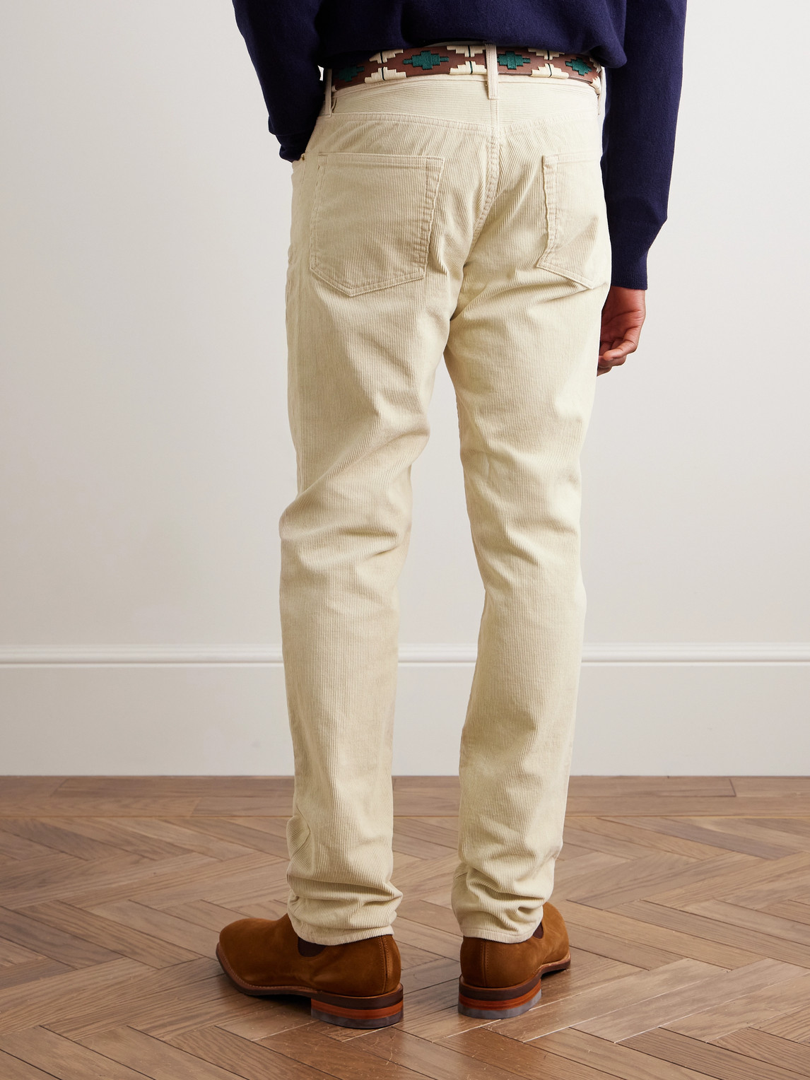  Sid Mashburn - Slim-fit Straight-leg Garment-dyed Cotton-corduroy Trousers - Men - Neutrals - Uk/us 32 