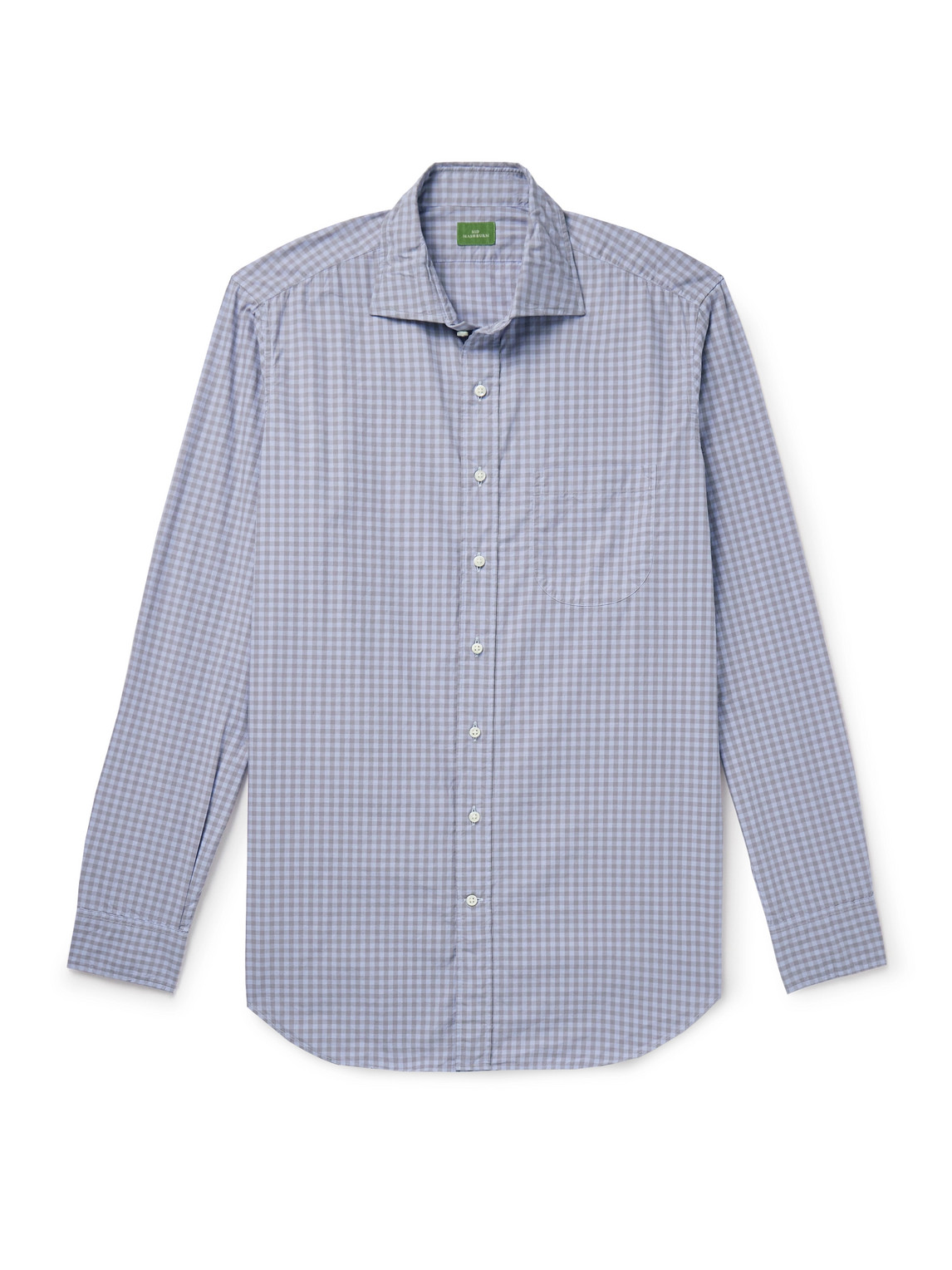 Sid Mashburn Gingham Cotton-poplin Shirt In Blue