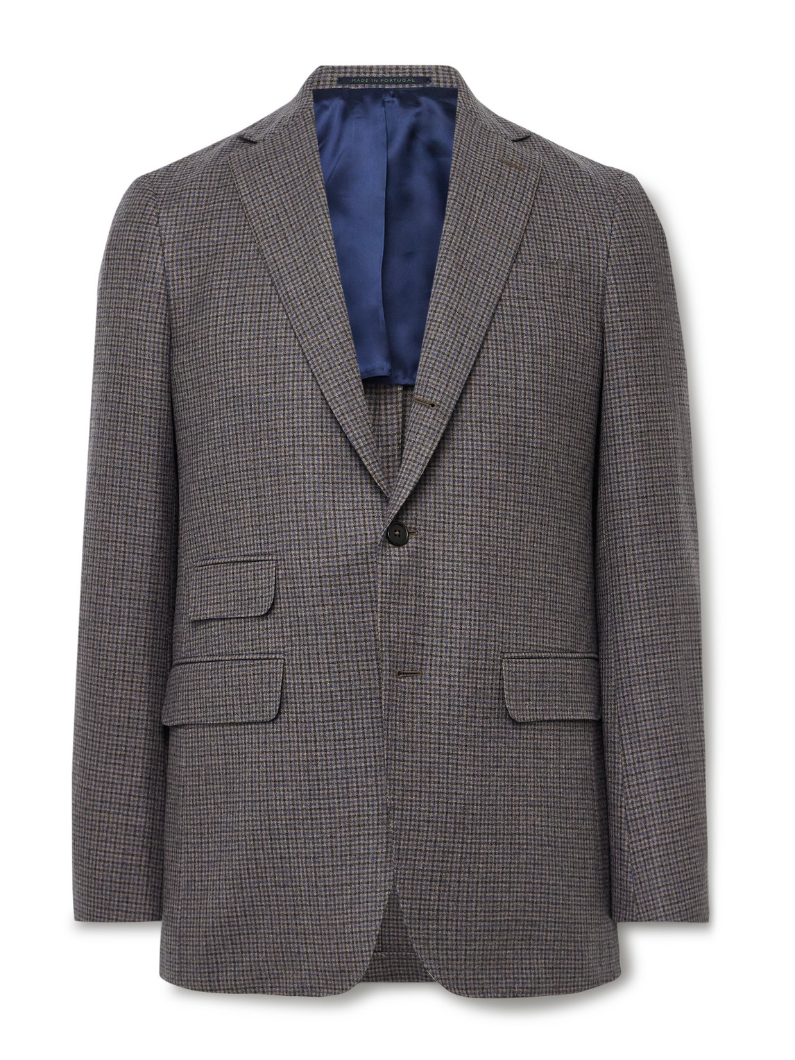 Sid Mashburn Virgil No.2 Slim-fit Checked Wool Hopsack Blazer In Grey