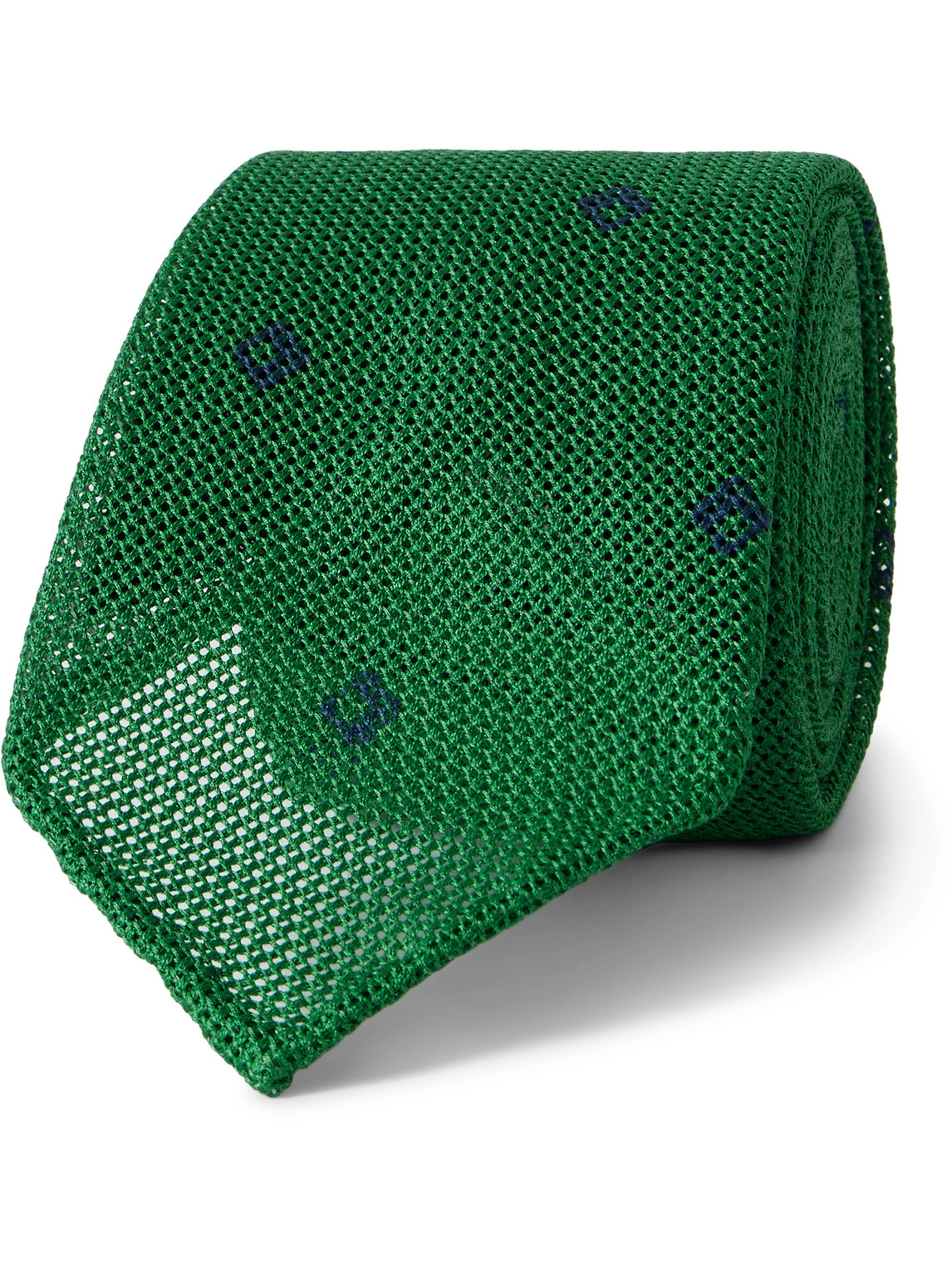 Sid Mashburn 8cm Printed Cotton-mesh Tie In Green