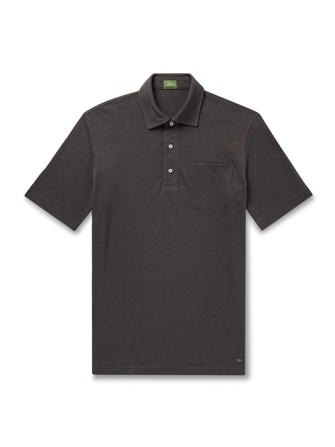 Sid Mashburn Pima Cotton-piqué Polo Shirt In Brown