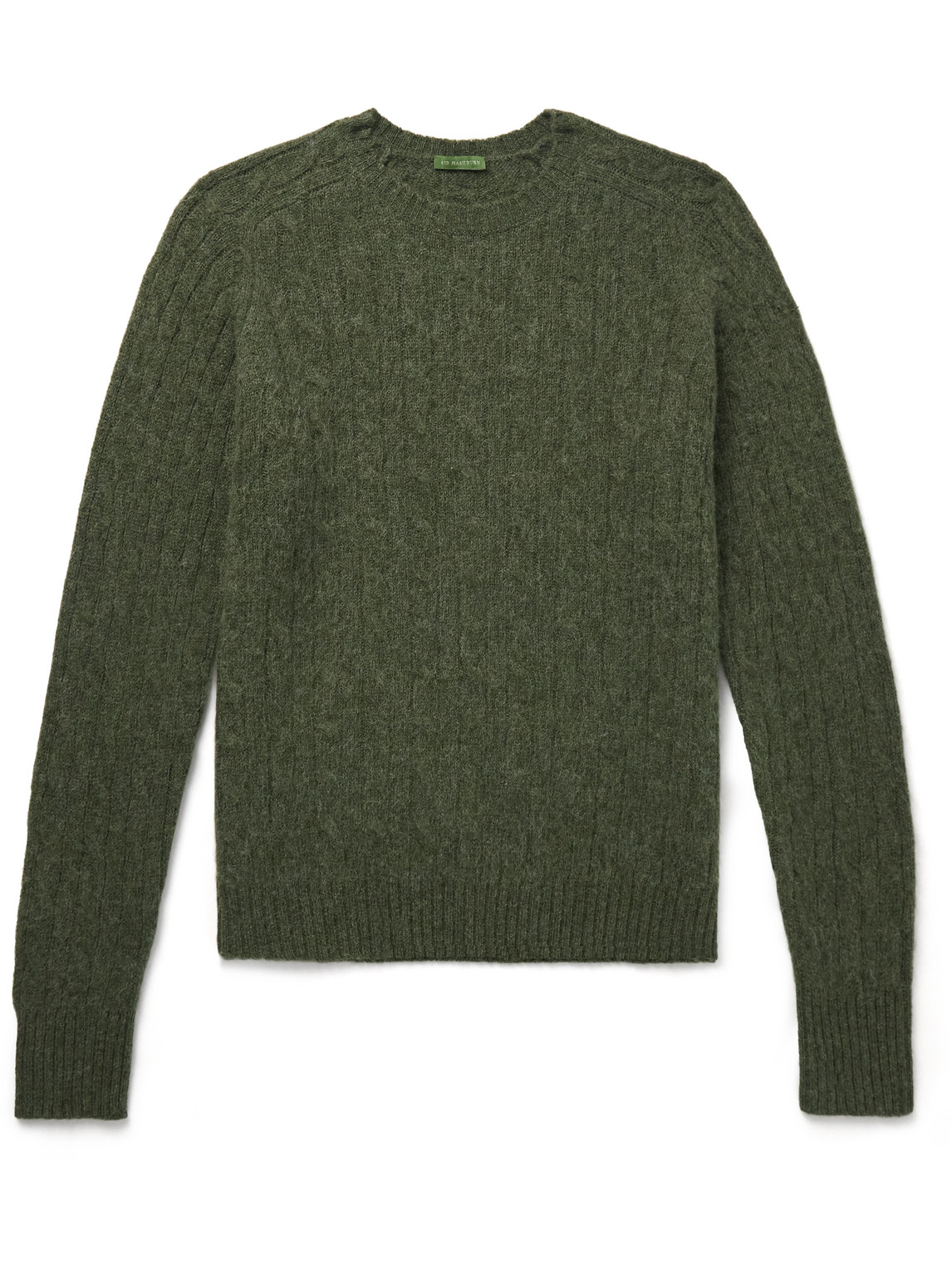 Sid Mashburn Cable-knit Wool Jumper In Green