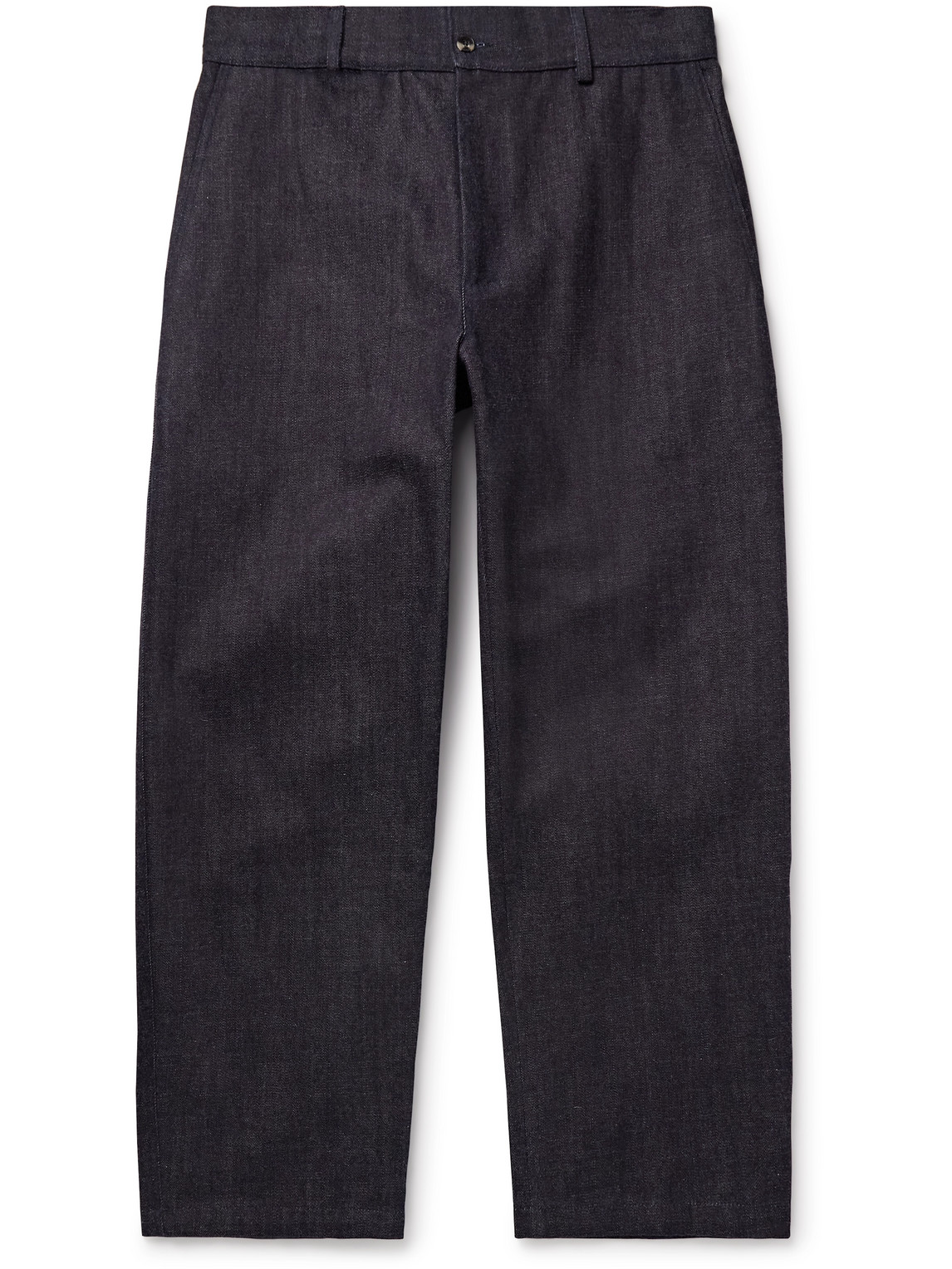 Balloon Straight-Leg Denim Trousers