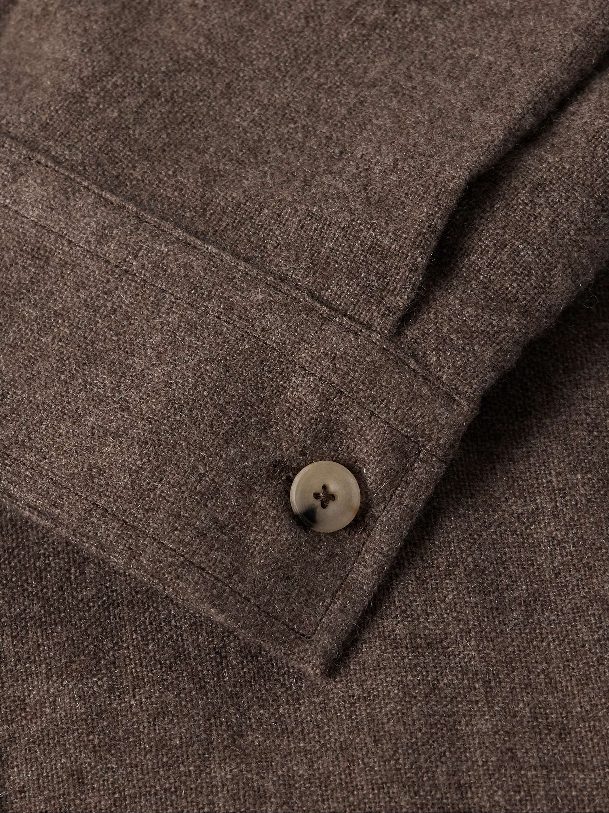 DE BONNE FACTURE Camp-Collar Cotton-Poplin Shirt Jacket