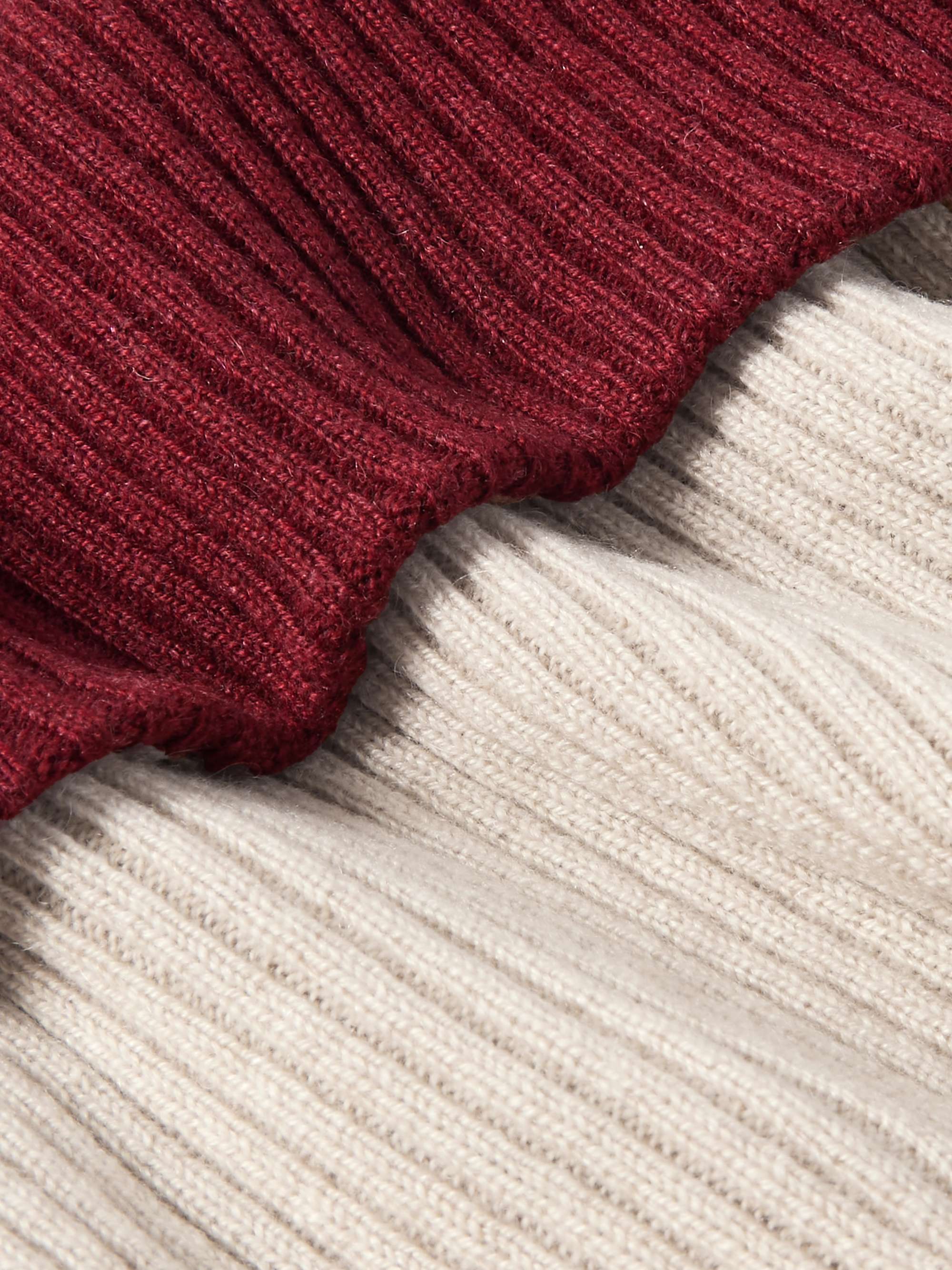 BRUNELLO CUCINELLI Reversible Ribbed Cashmere Beanie