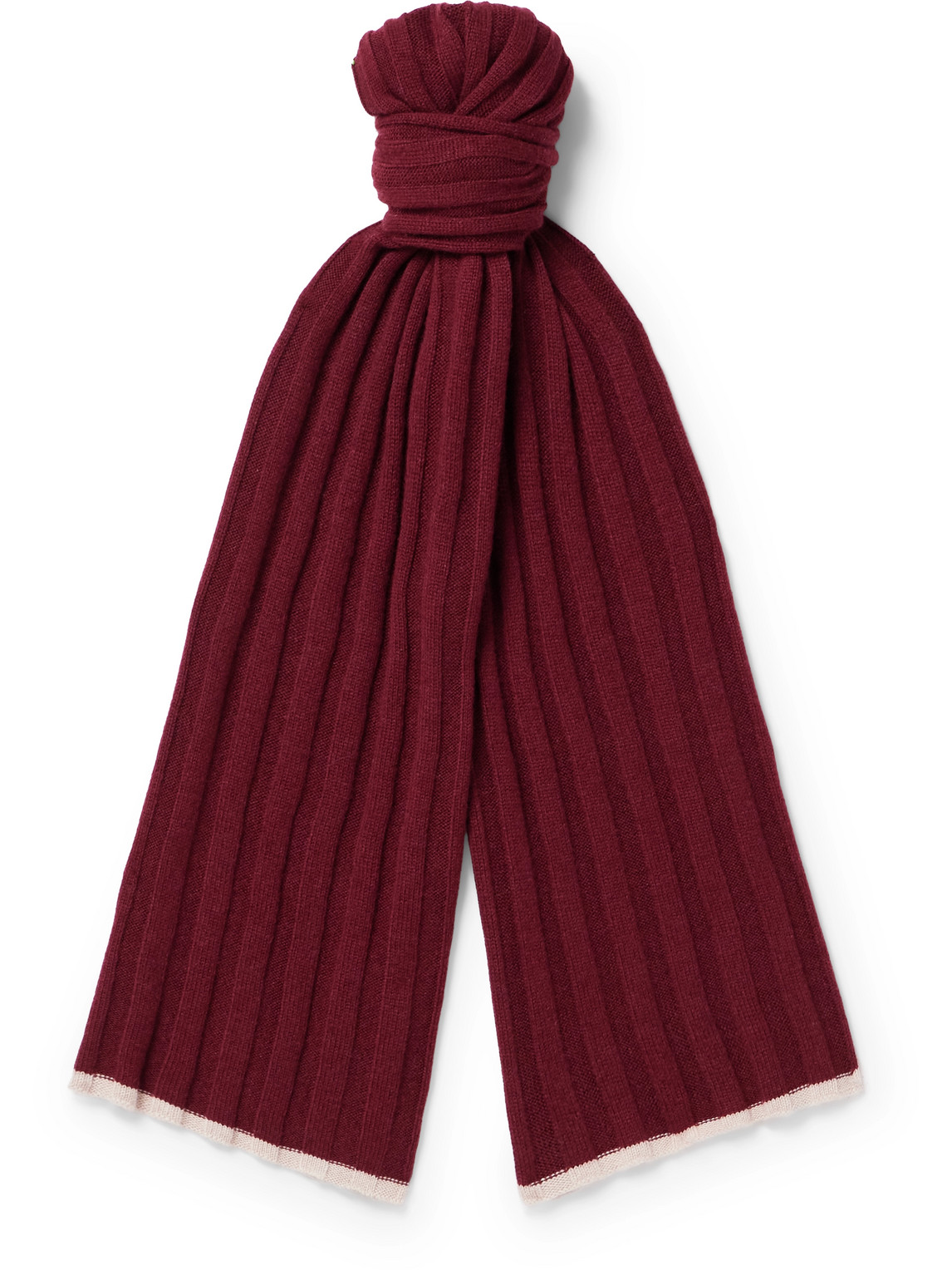 Brunello Cucinelli - Ribbed Cashmere Scarf - Curated Menswear