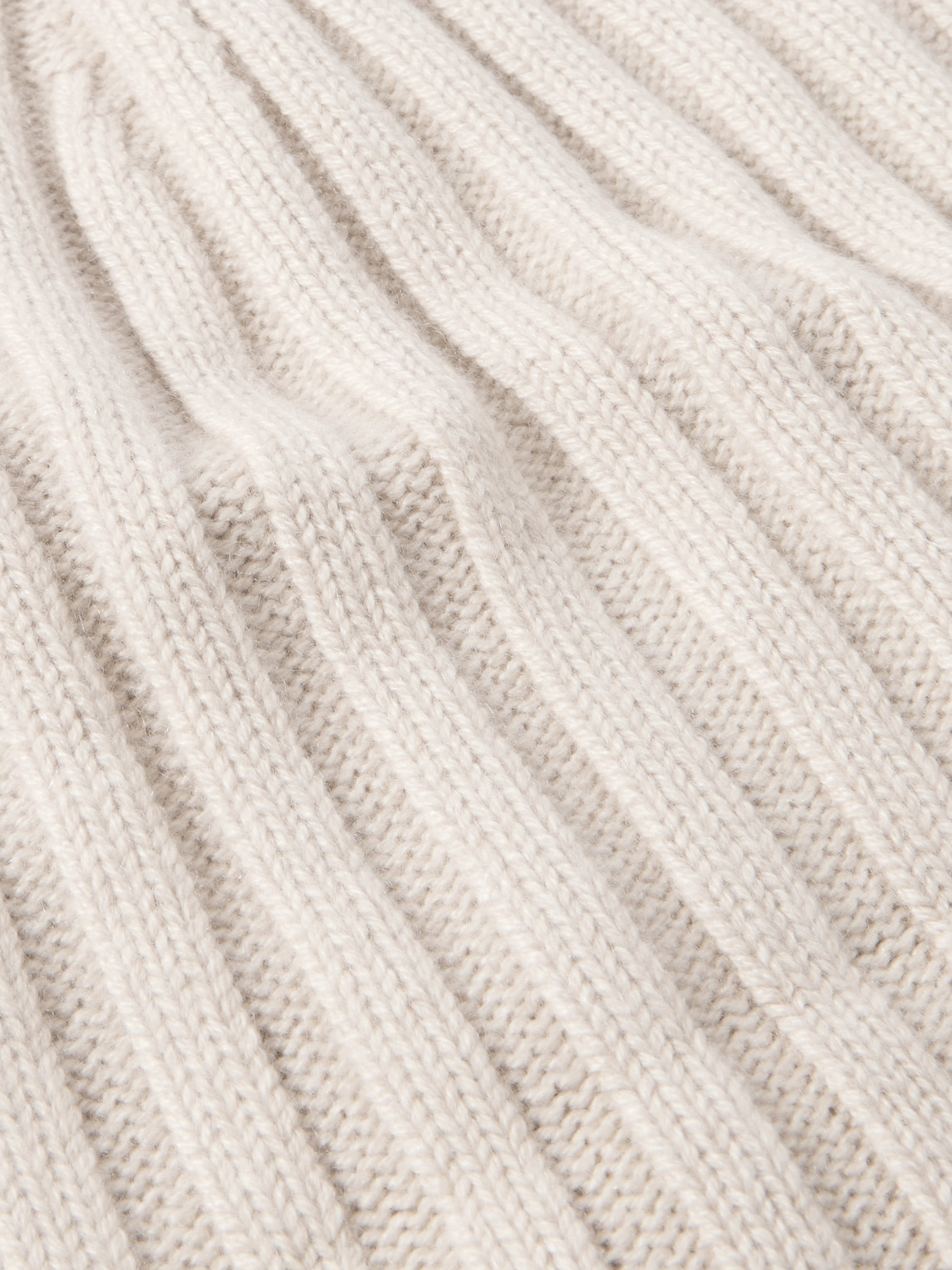 Brunello Cucinelli Cashmere Ribbed-knit Beanie In Neutrals