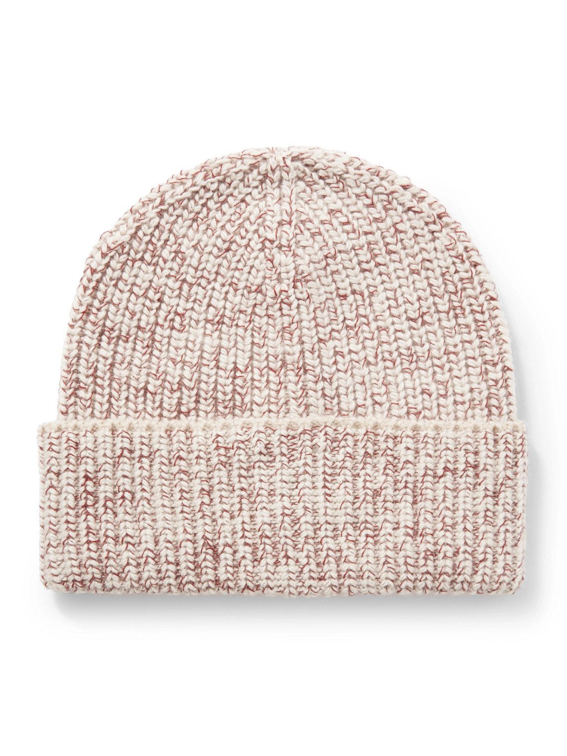 Brunello Cucinelli Ribbed Cashmere Beanie In Neutrals