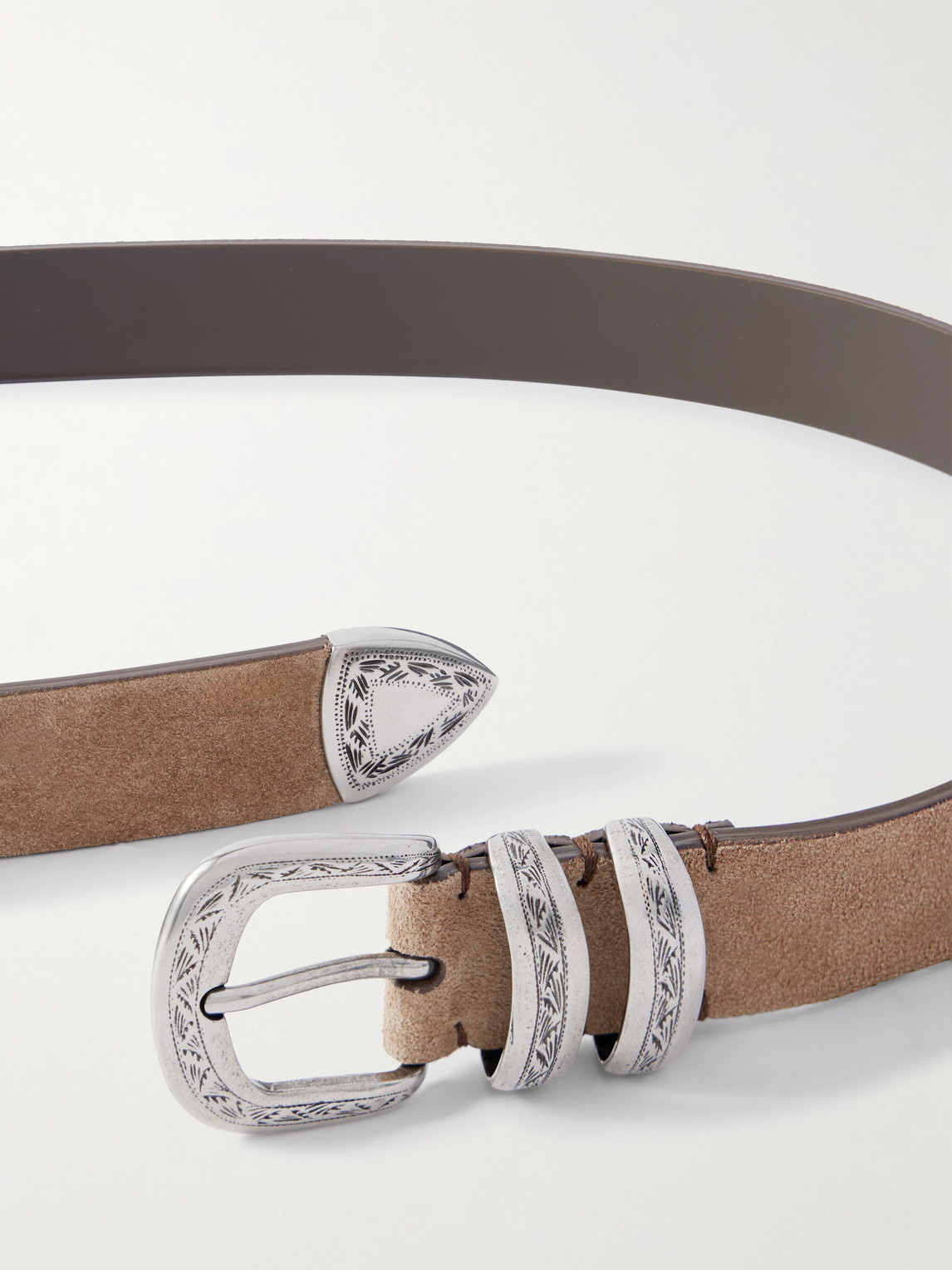 Brunello Cucinelli Suede Belt In Brown
