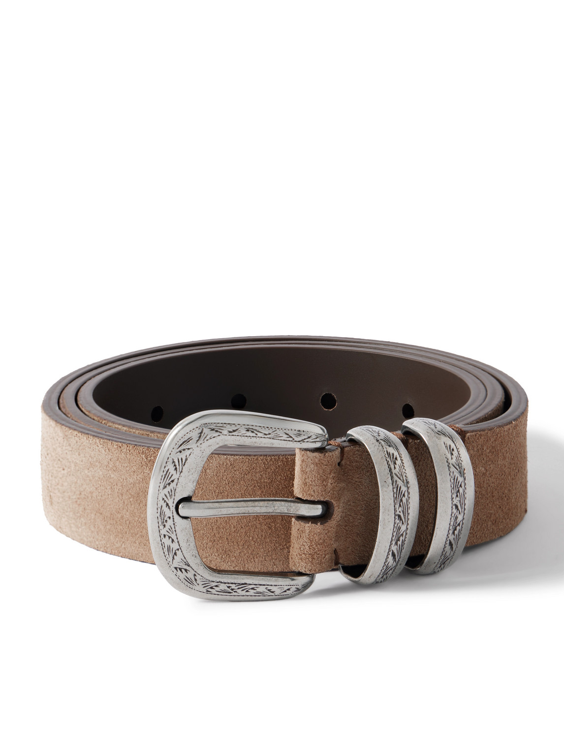 Brunello Cucinelli Suede Belt In Brown