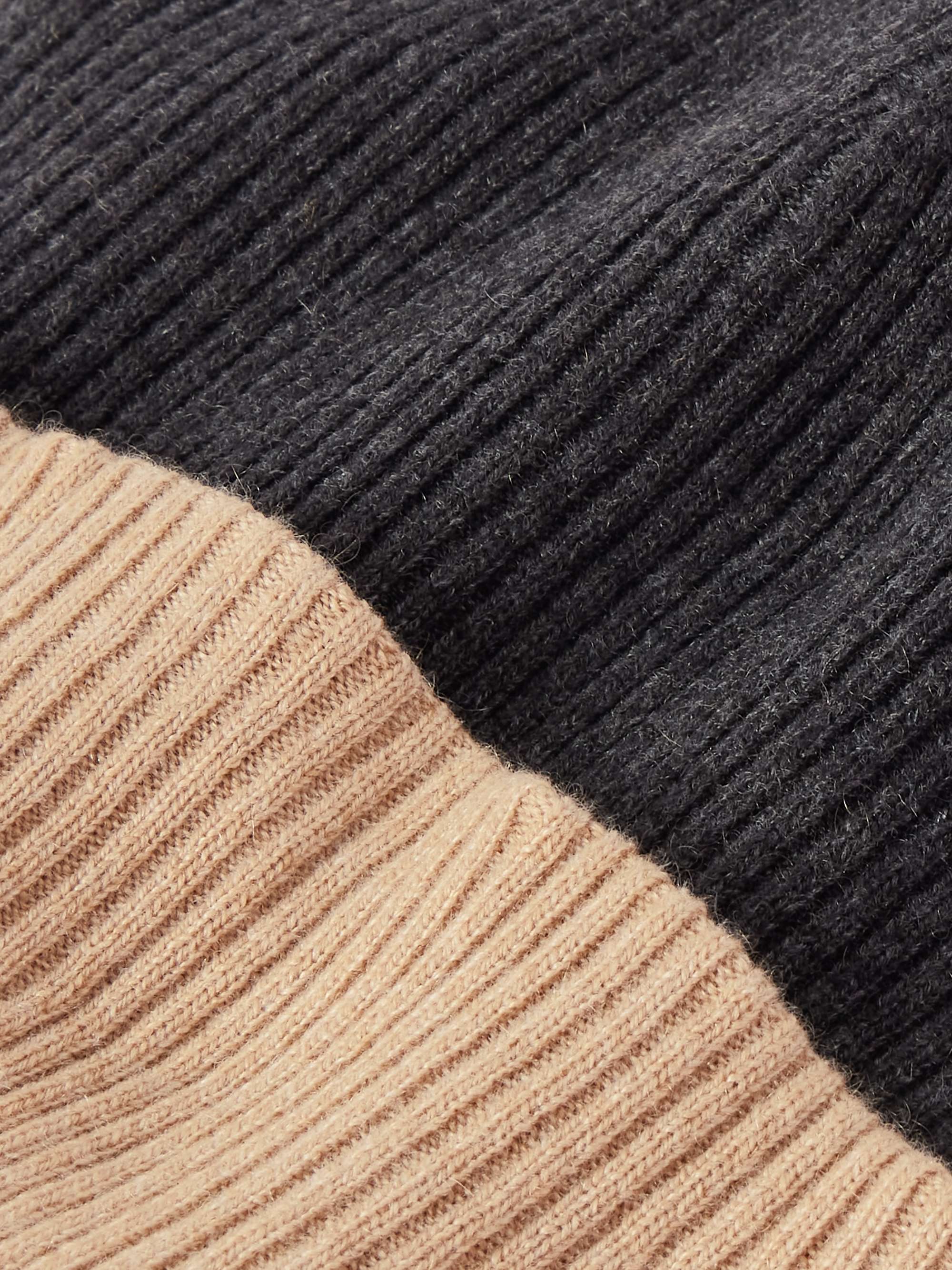 BRUNELLO CUCINELLI Reversible Ribbed Cashmere Beanie