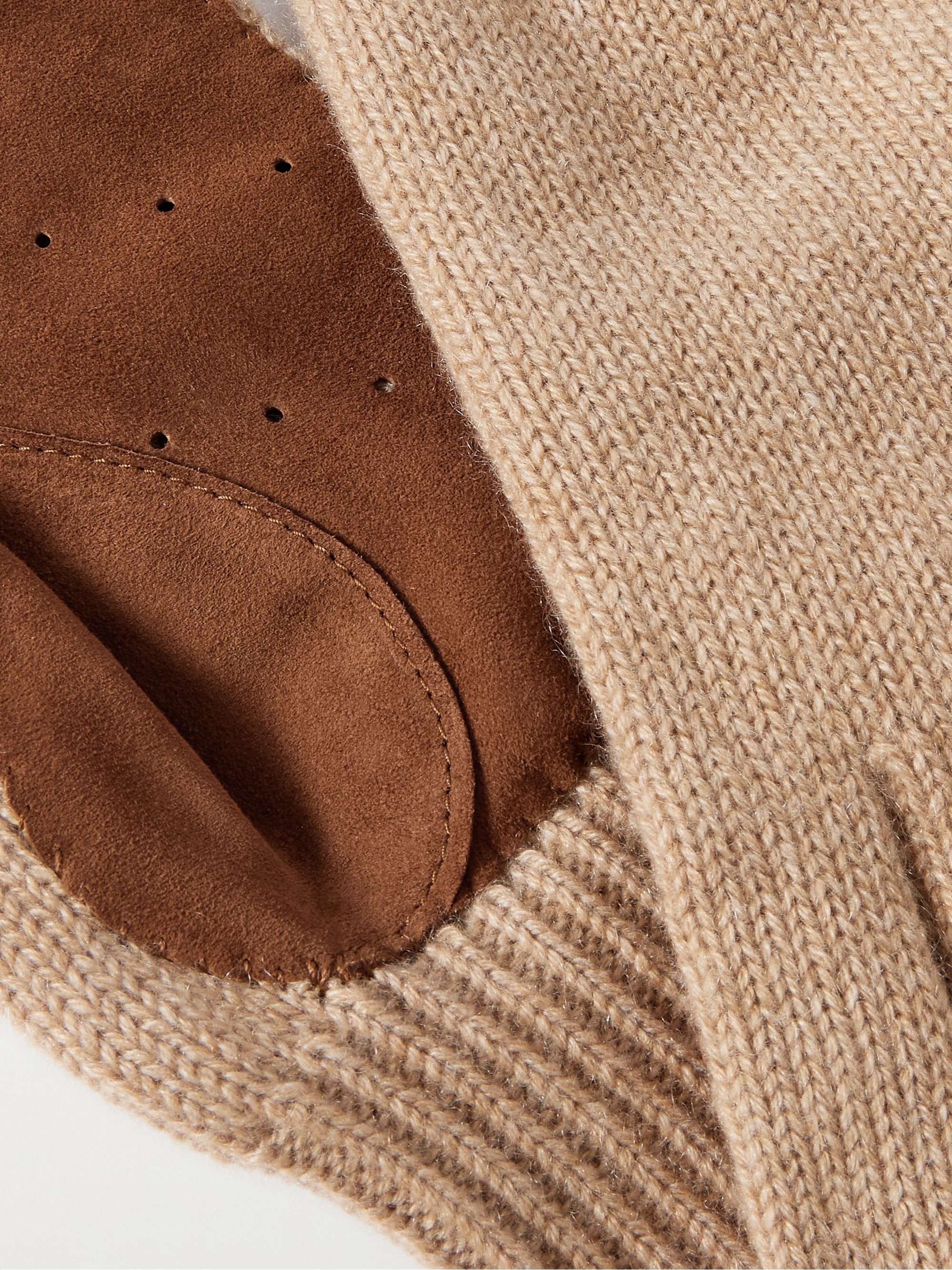 BRUNELLO CUCINELLI Suede-Trimmed Cashmere Gloves