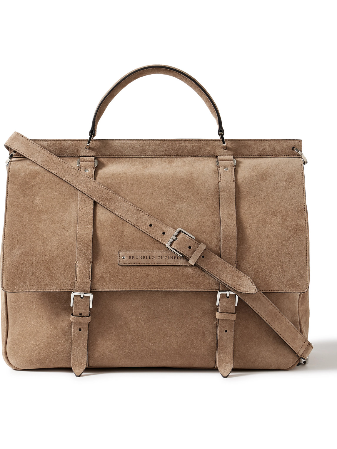 Brunello Cucinelli Borsa Suede Briefcase In Brown