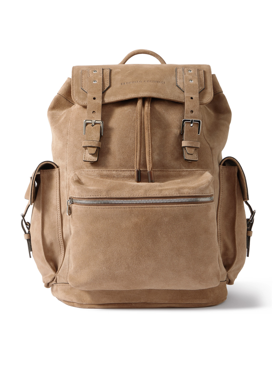 Brunello Cucinelli Suede Backpack In Brown