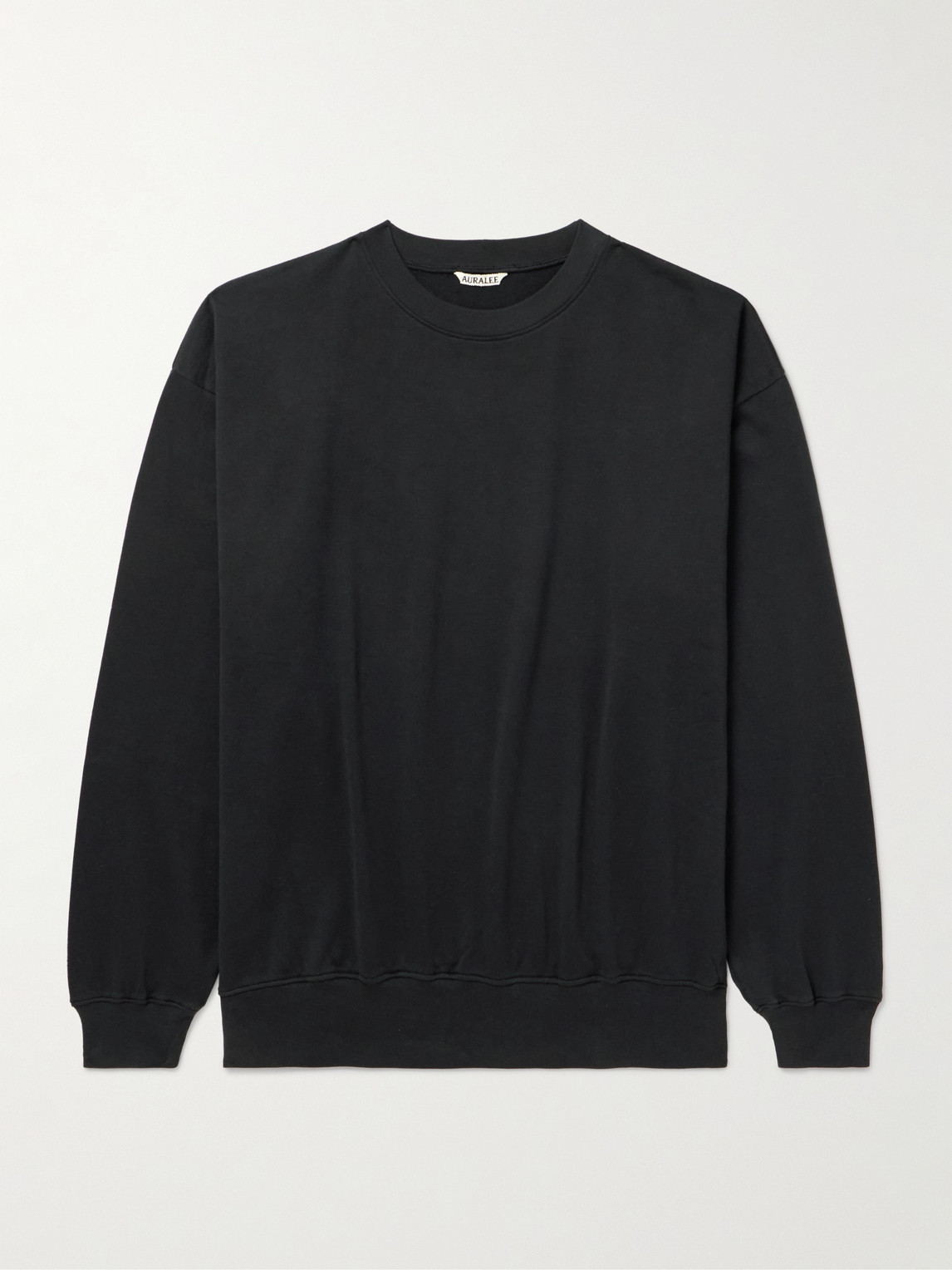 Auralee Cotton-jersey Sweatshirt In Black