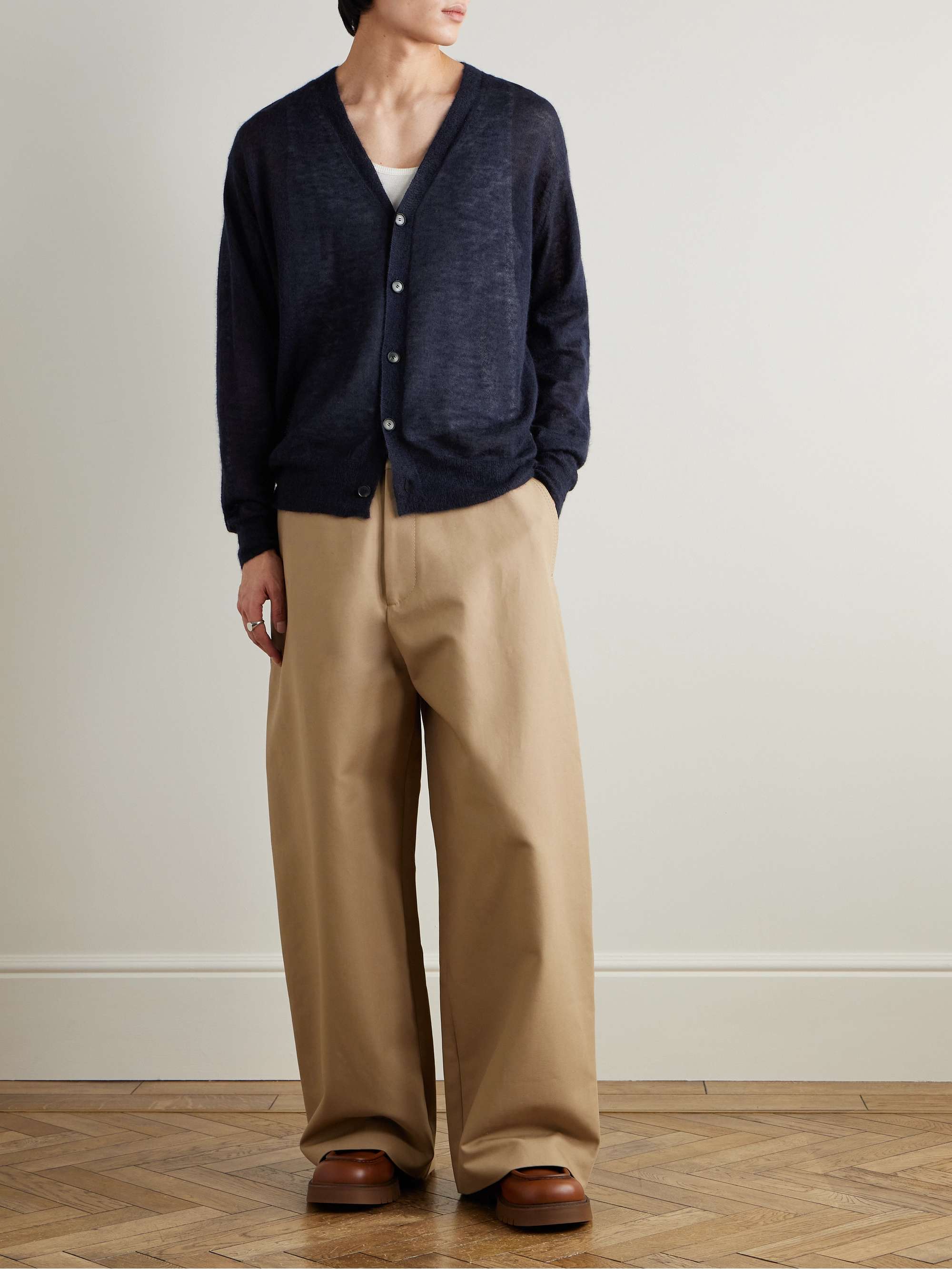 AURALEE Mohair-Blend Cardigan for Men | MR PORTER