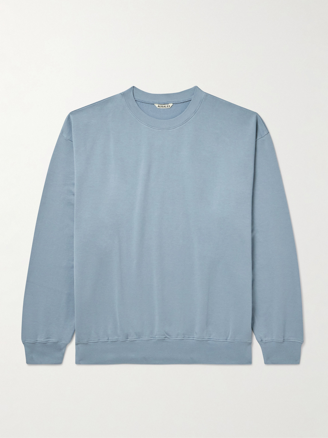 Auralee Cotton-jersey Sweatshirt In Blue