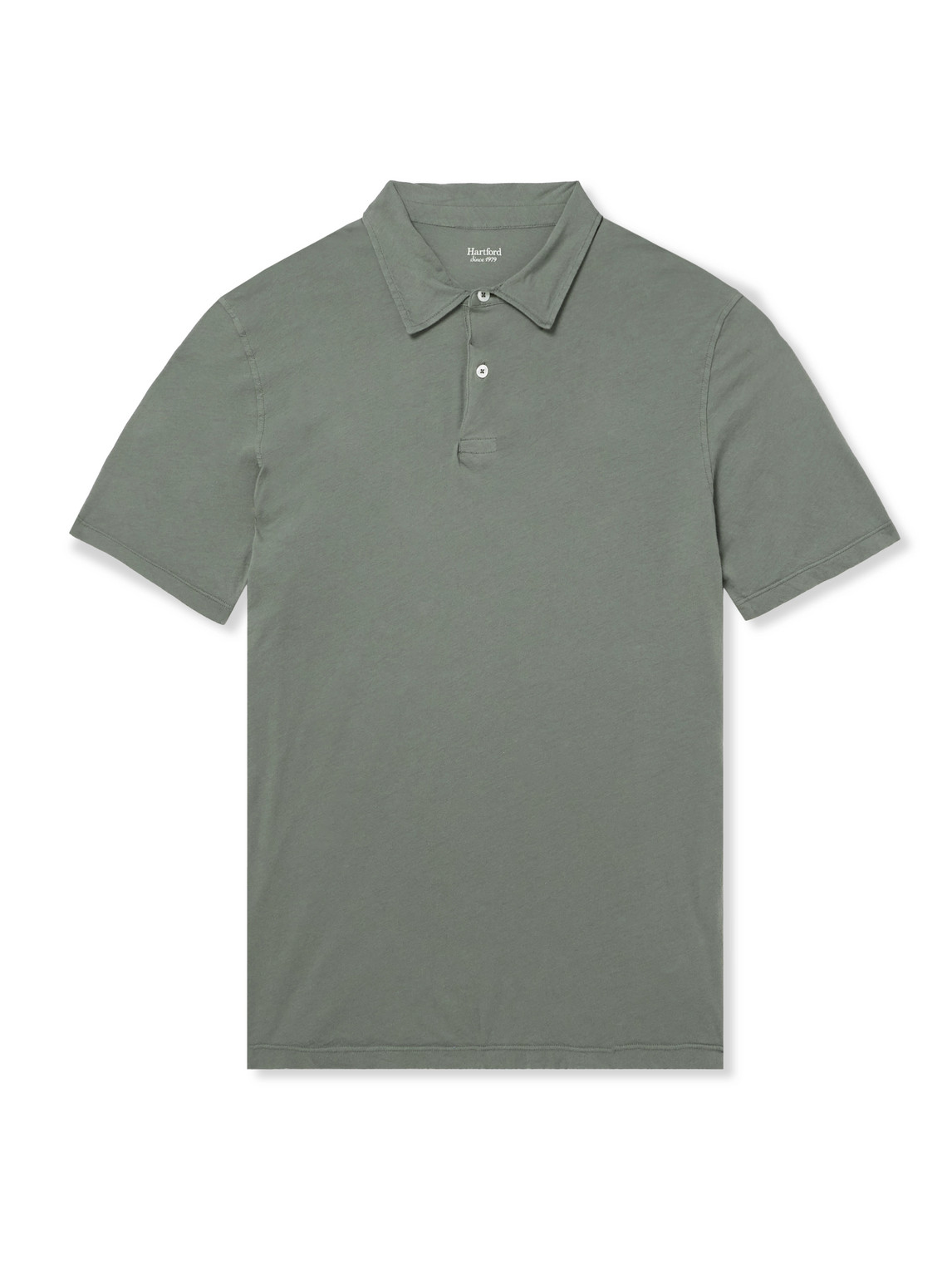 Hartford Cotton-jersey Polo Shirt In Green