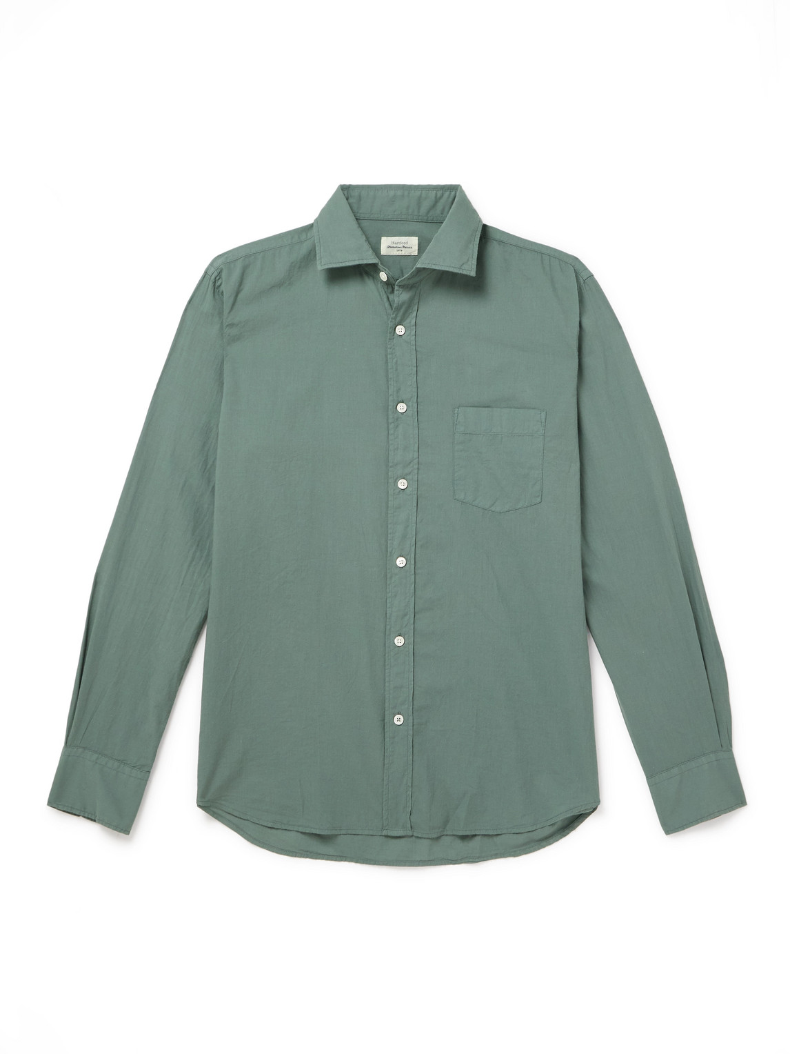 Hartford Paul Pat Cotton-twill Shirt In Green
