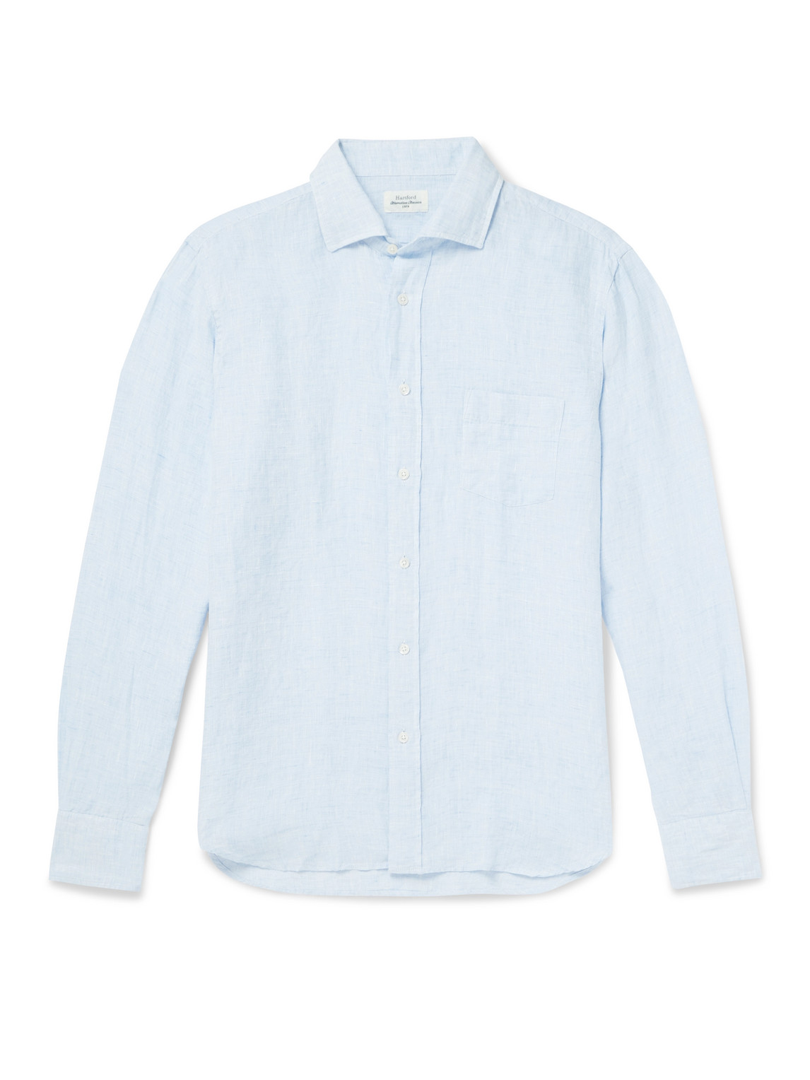 Hartford Paul Linen Shirt In Blue