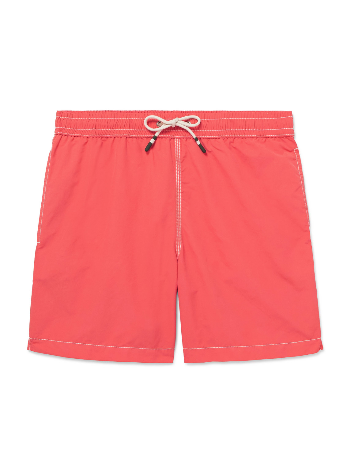 Hartford Straight-leg Mid-length Swim Shorts In Orange