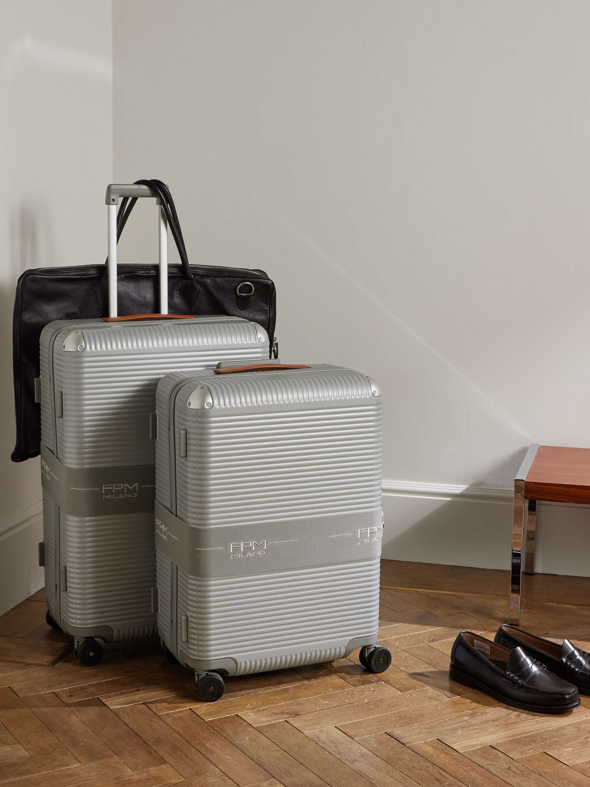 FPM MILANO Bank Zip Deluxe 68cm Leather Trimmed Polycarbonate Spinner Suitcase for Men MR PORTER