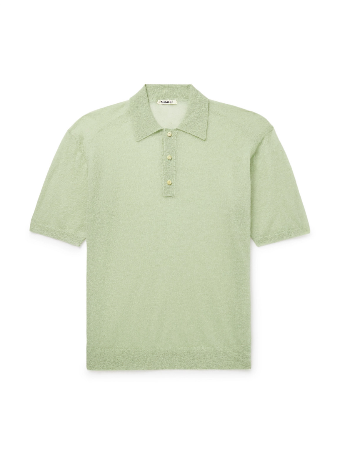 Mohair and Nylon-Blend Polo Shirt