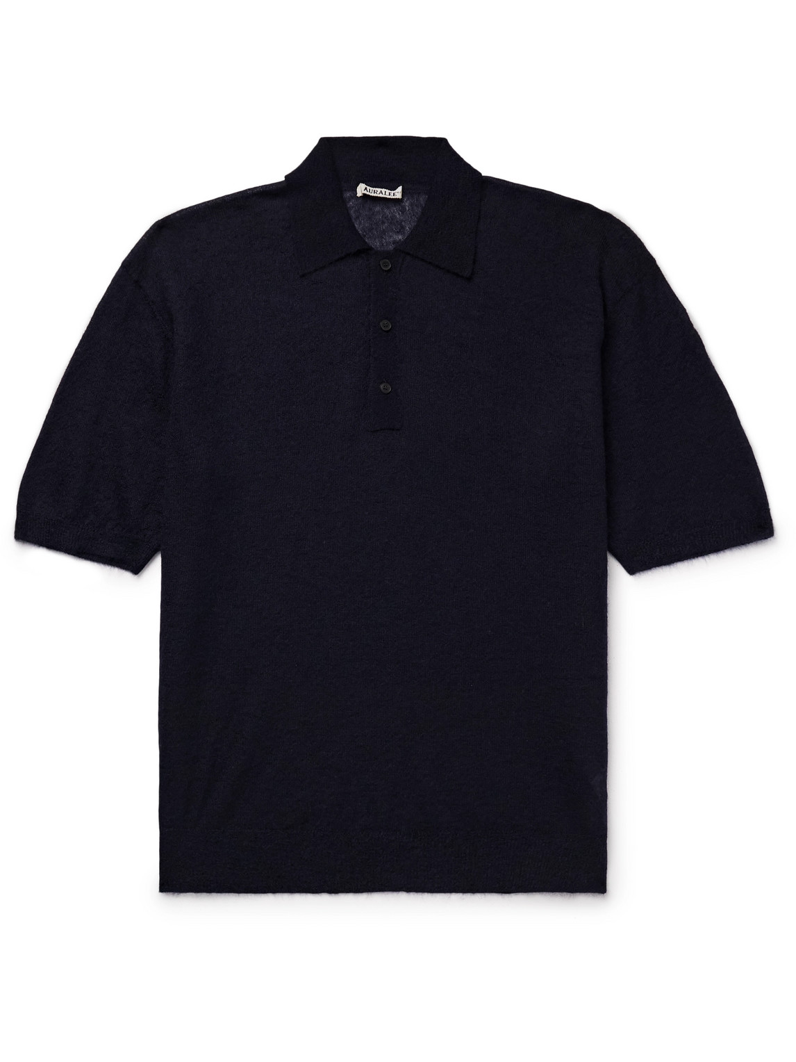Mohair and Nylon-Blend Polo Shirt