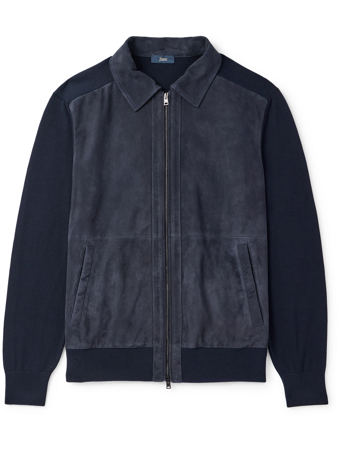 Suede-Panelled Cotton Jacket