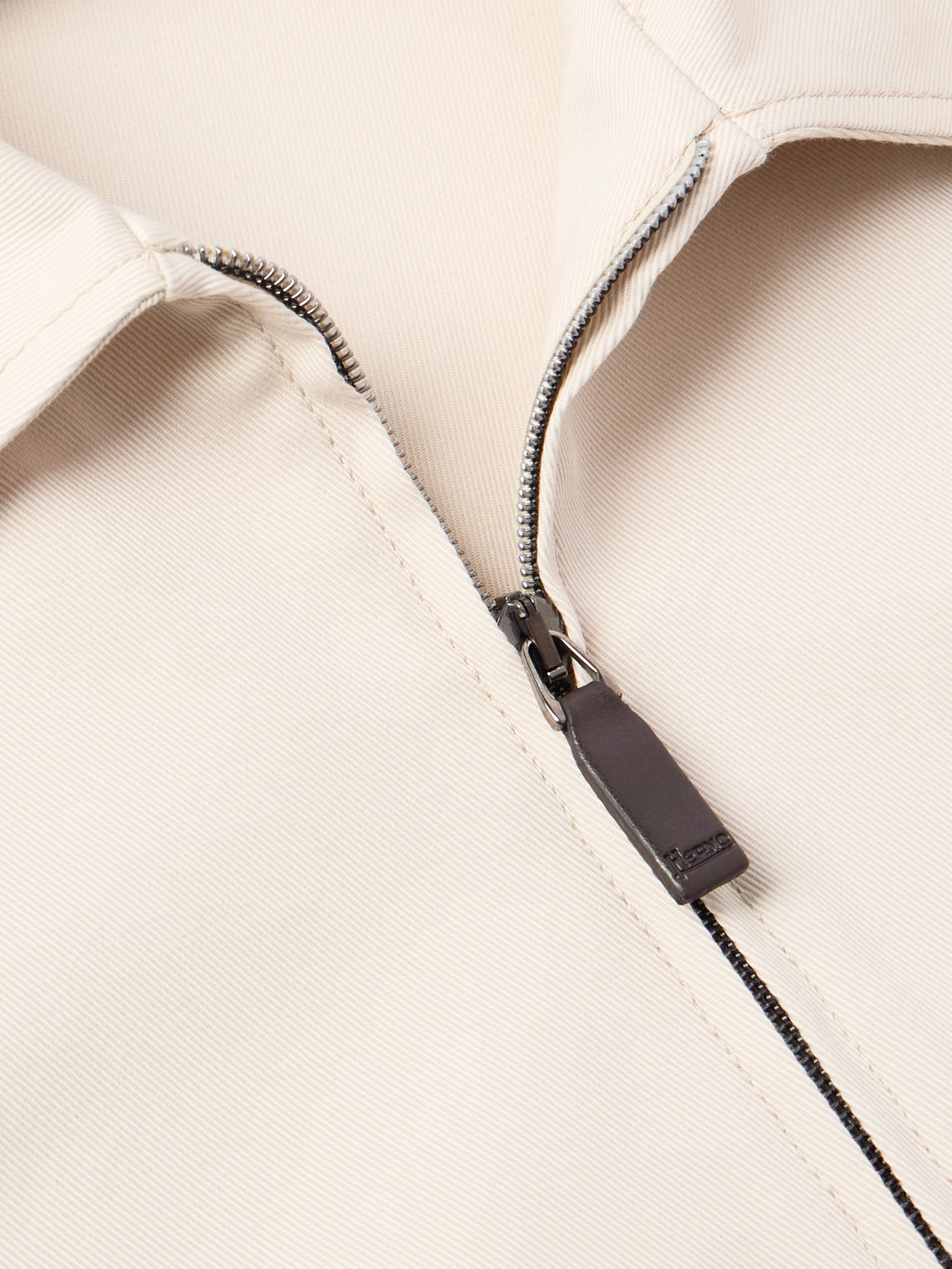 Herno Cotton-blend Twill Bomber Jacket In Neutrals