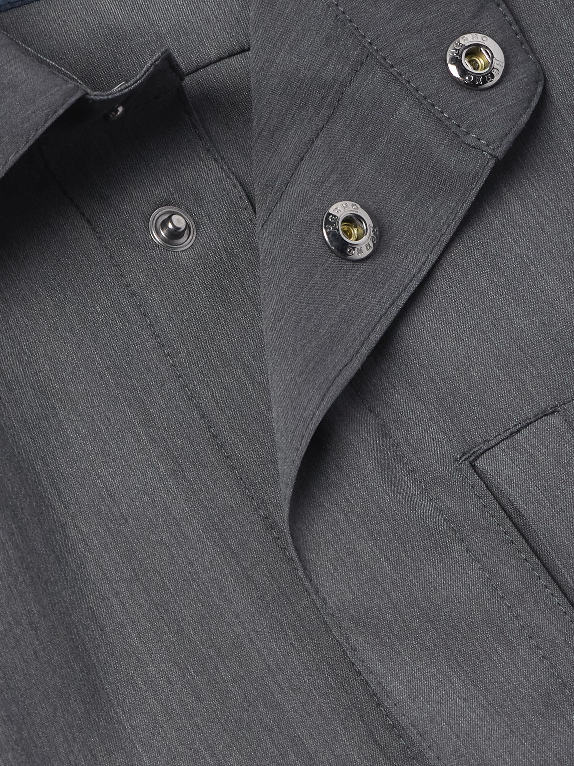 Herno Woven Shirt Jacket In Gray