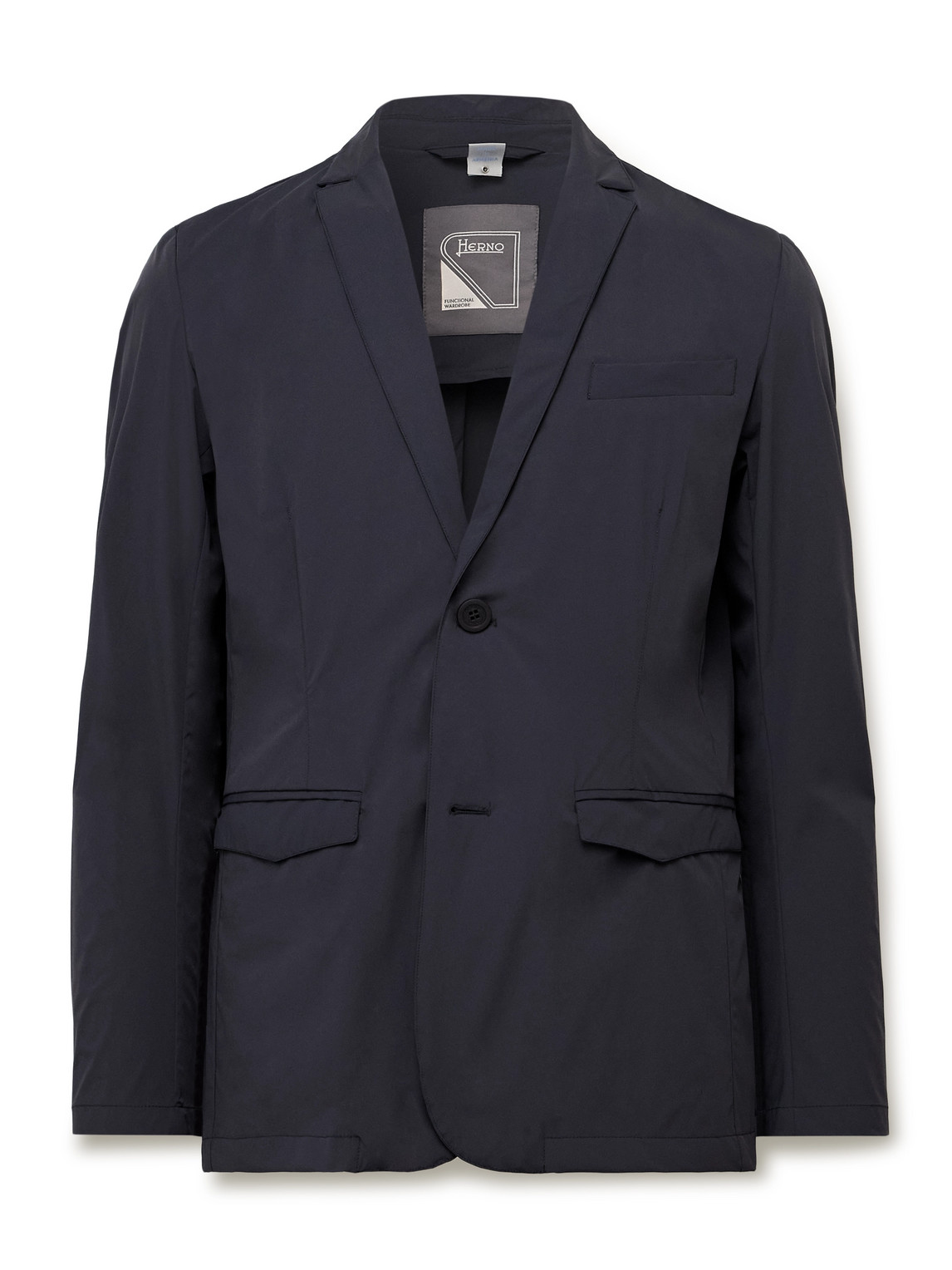 Herno Slim-fit Shell Blazer In Blue
