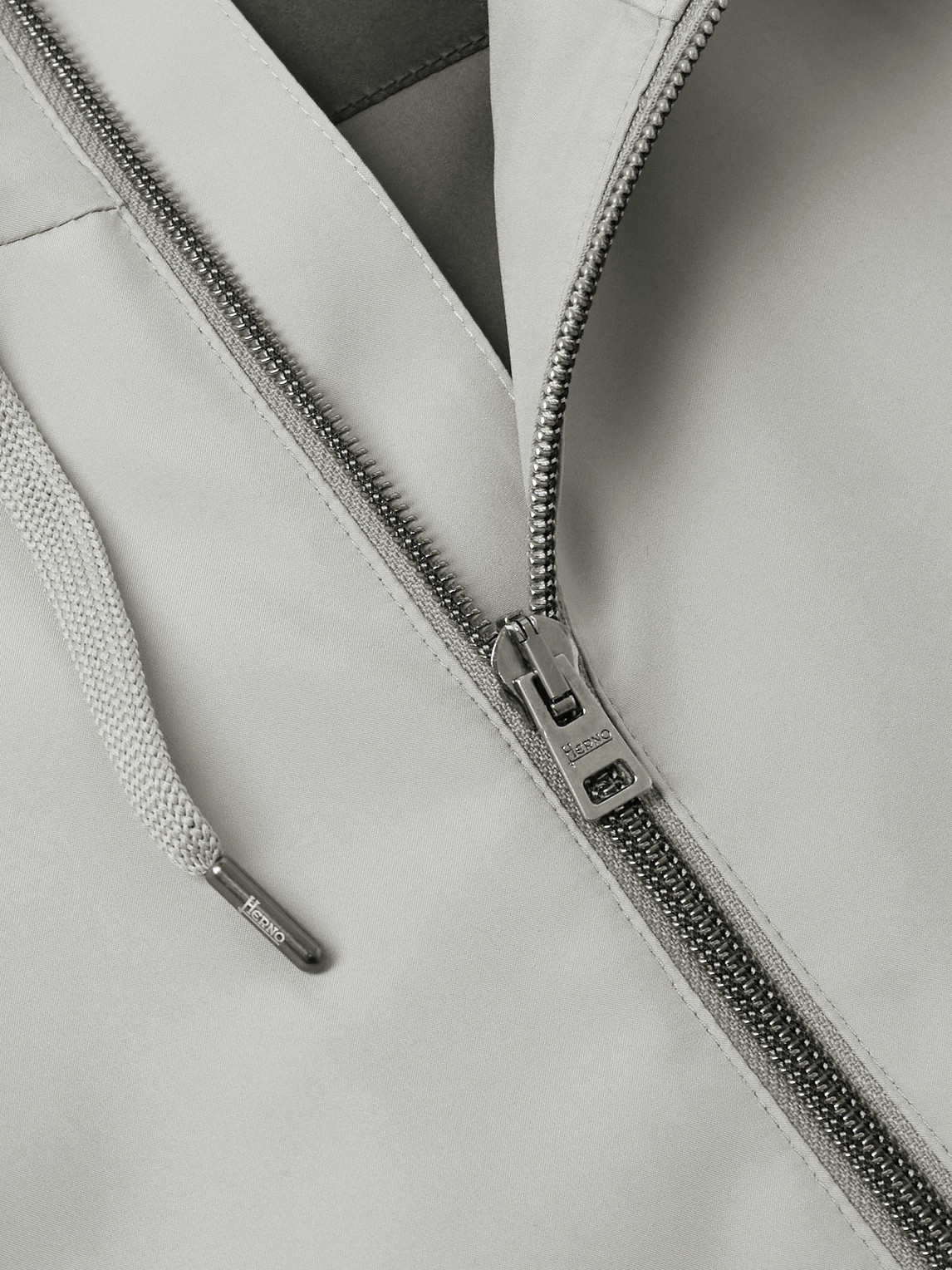 Herno Shell Hooded Jacket In Gray