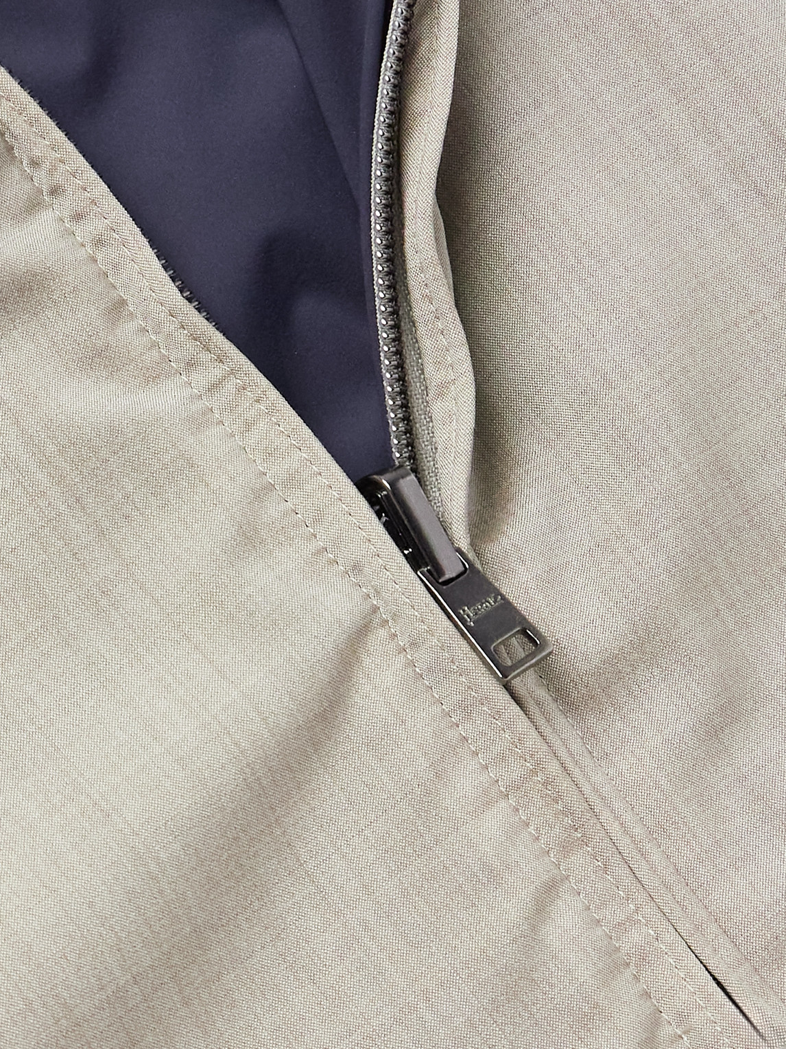 Herno Reversible Virgin Wool And Silk-blend And Shell Hooded Jacket In Neutrals