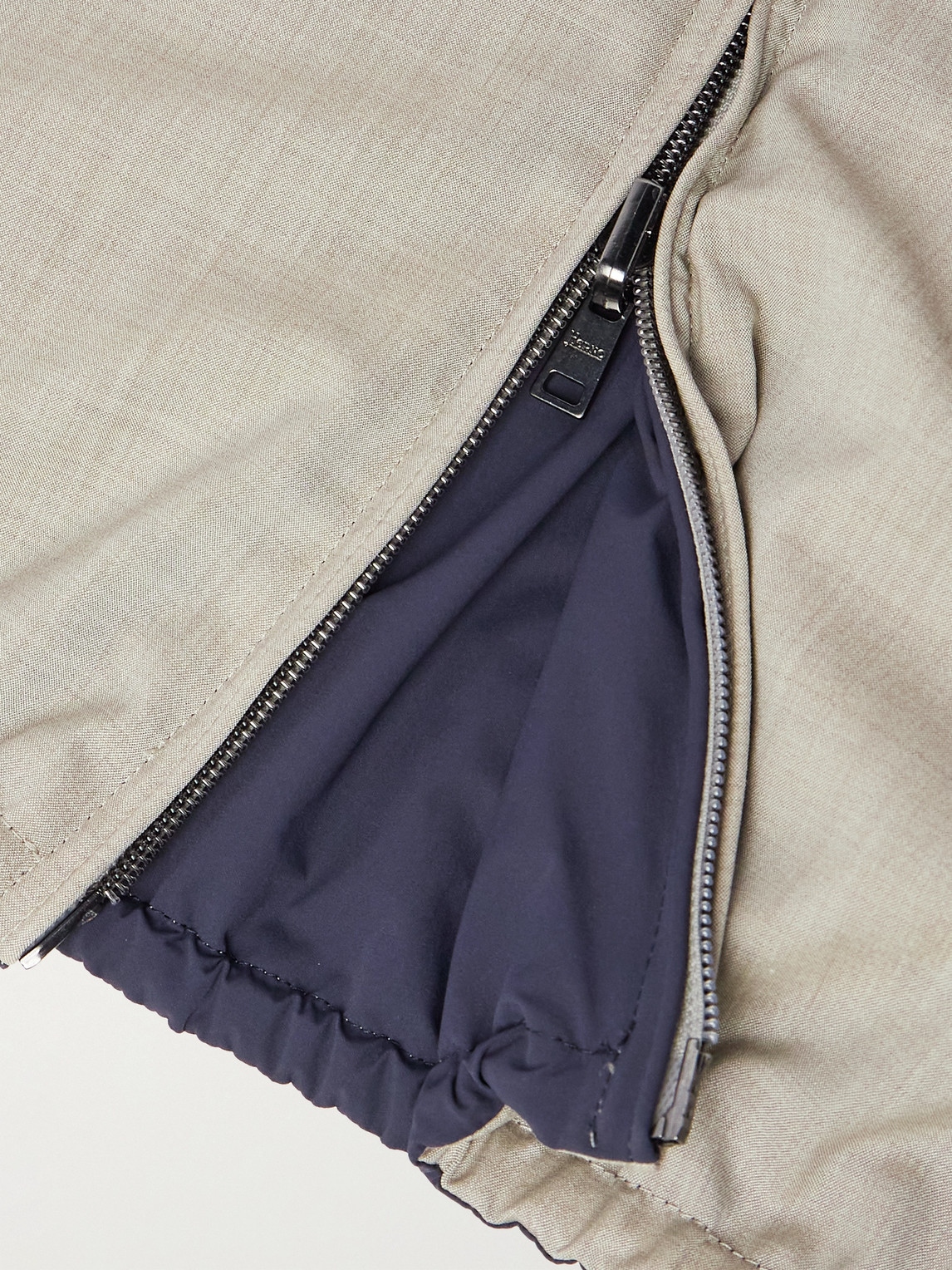 Herno Reversible Virgin Wool And Silk-blend And Shell Hooded Jacket In Neutrals