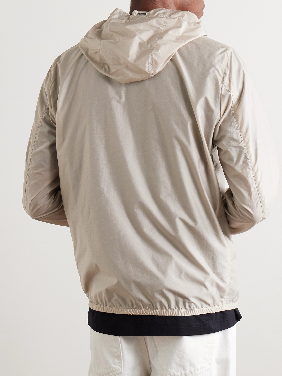 Herno Ripstop Hooded Jacket In Neutrals