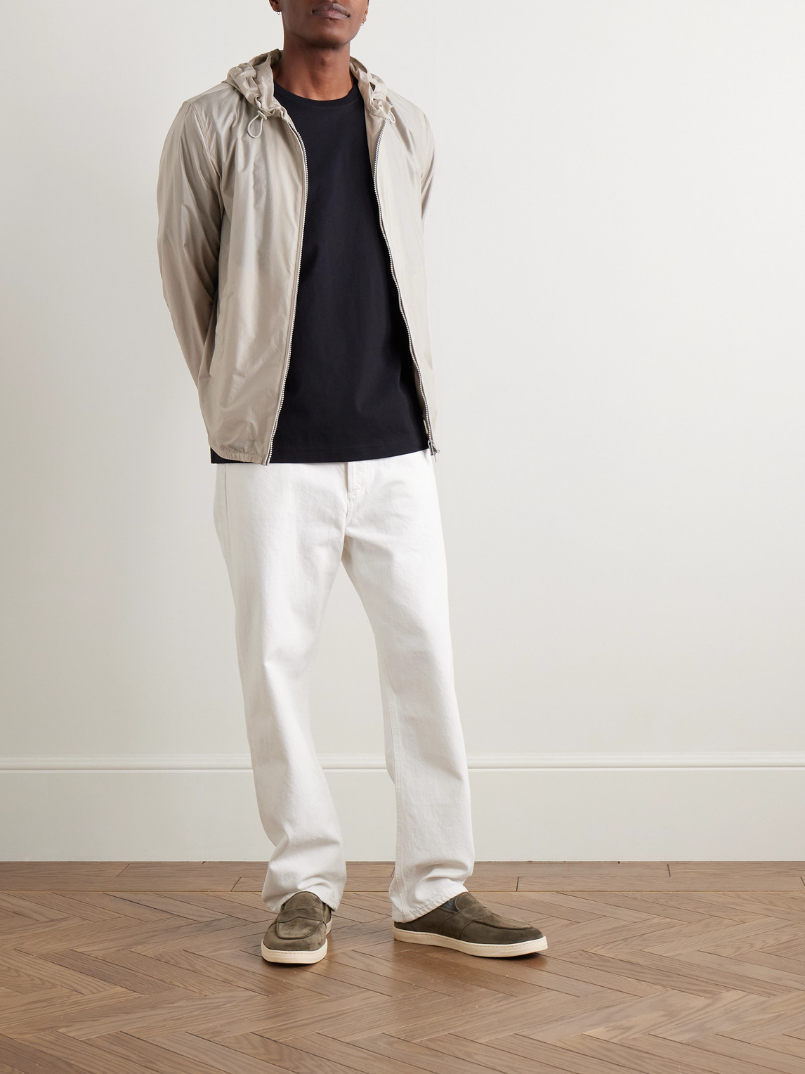 Herno Ripstop Hooded Jacket In Neutrals