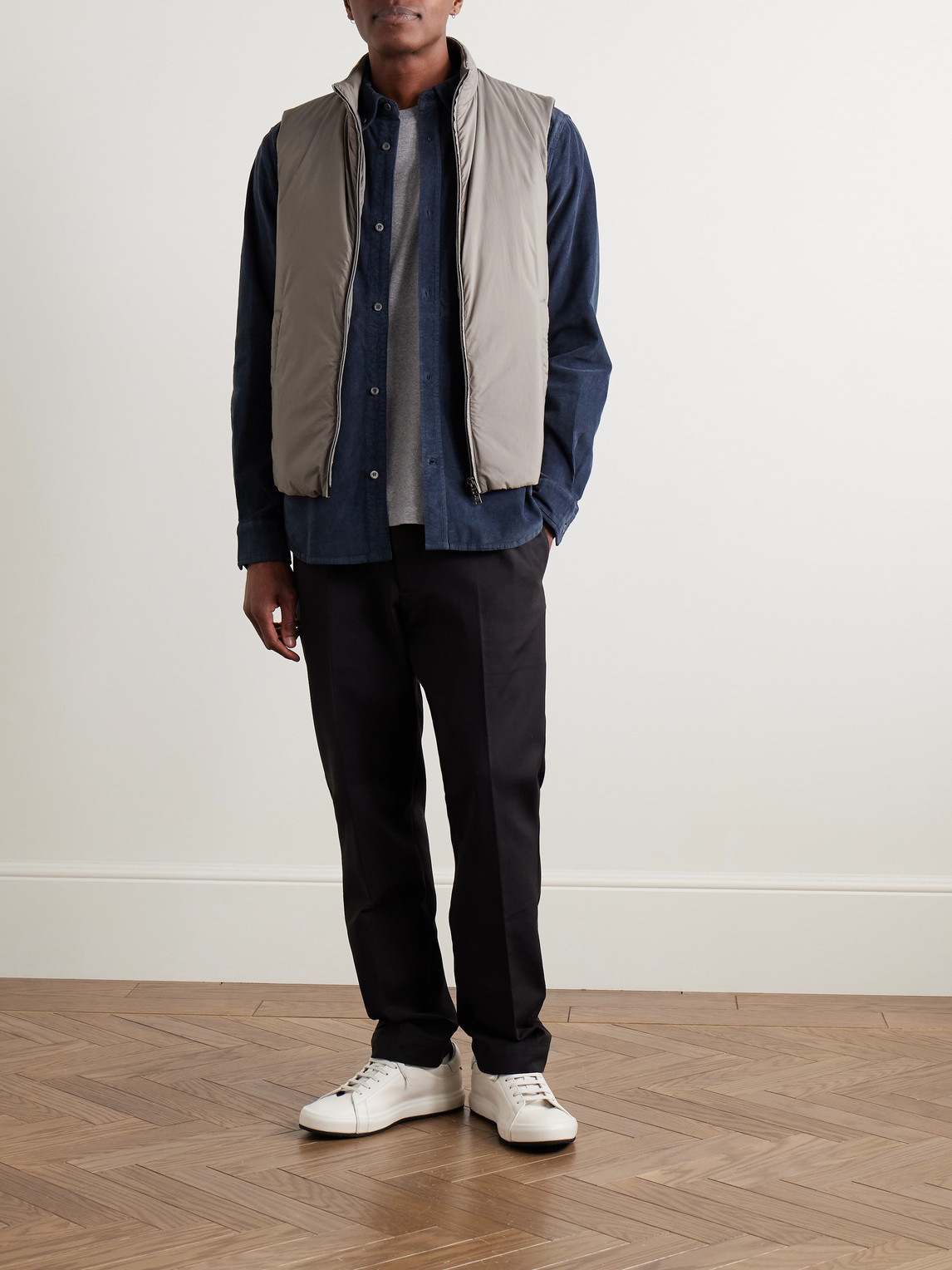 Herno Padded Shell Gilet In Neutrals