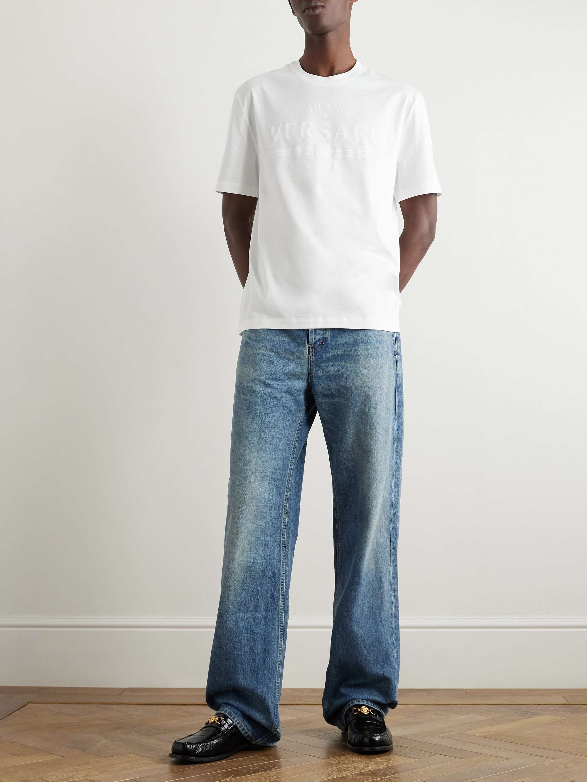 BALENCIAGA Oversized Logo-Print Cotton-Jersey T-Shirt for