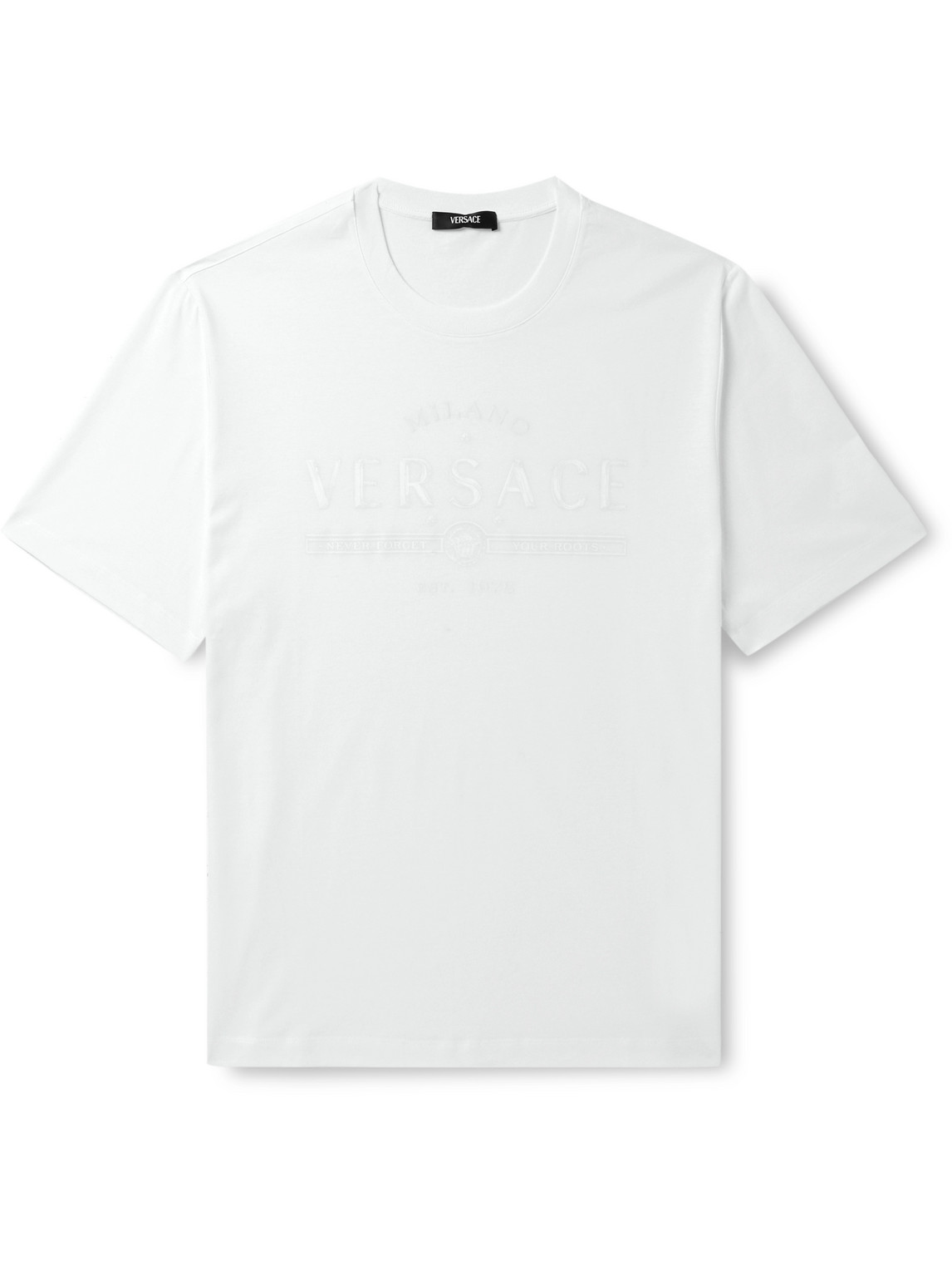 Versace - Logo-Embroidered Cotton-Jersey T-Shirt - Curated Menswear